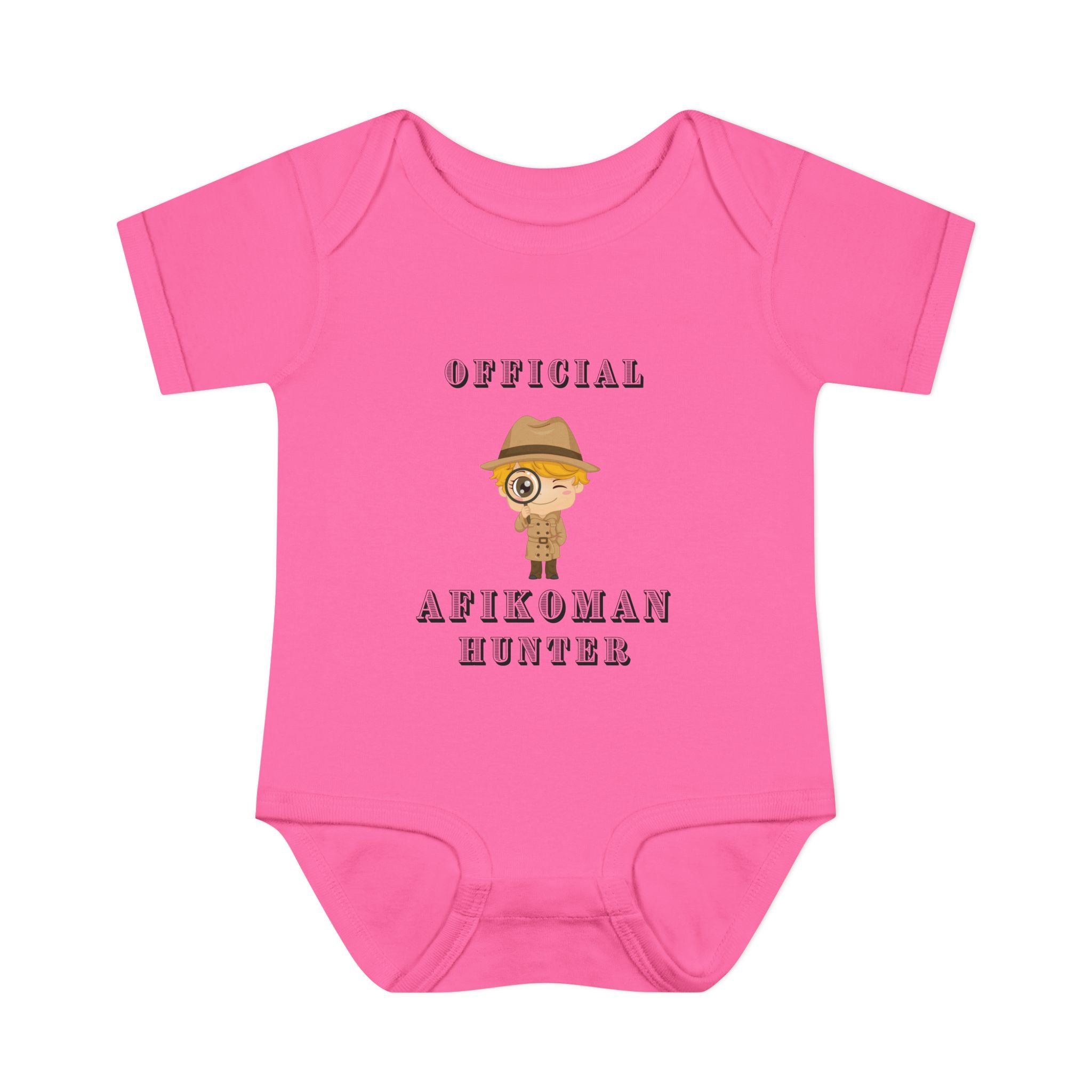 Official Afikoman hunter baby body suit