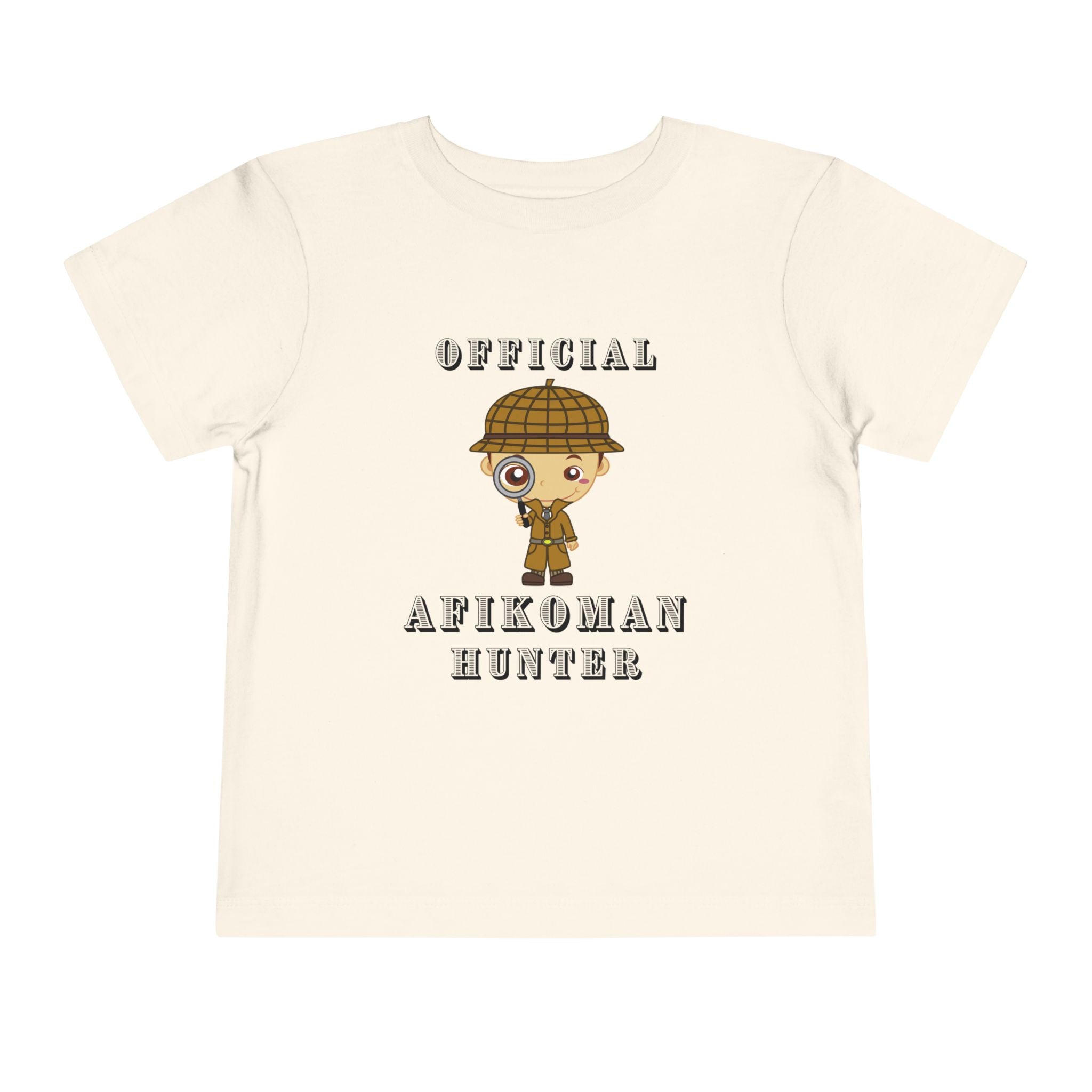 Afikomen Hunter Toddler T Shirt, Passover Kids Shirt Bella Canvas 3001T, Pesach Seder Outfit, Jewish Holiday Kids Gift