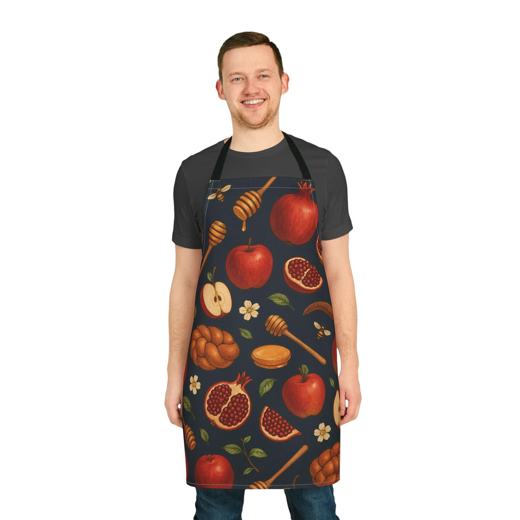 Rosh Hashanah Apron, Apples, Honey, Pomegranates, Jewish Holiday Kitchen Decor