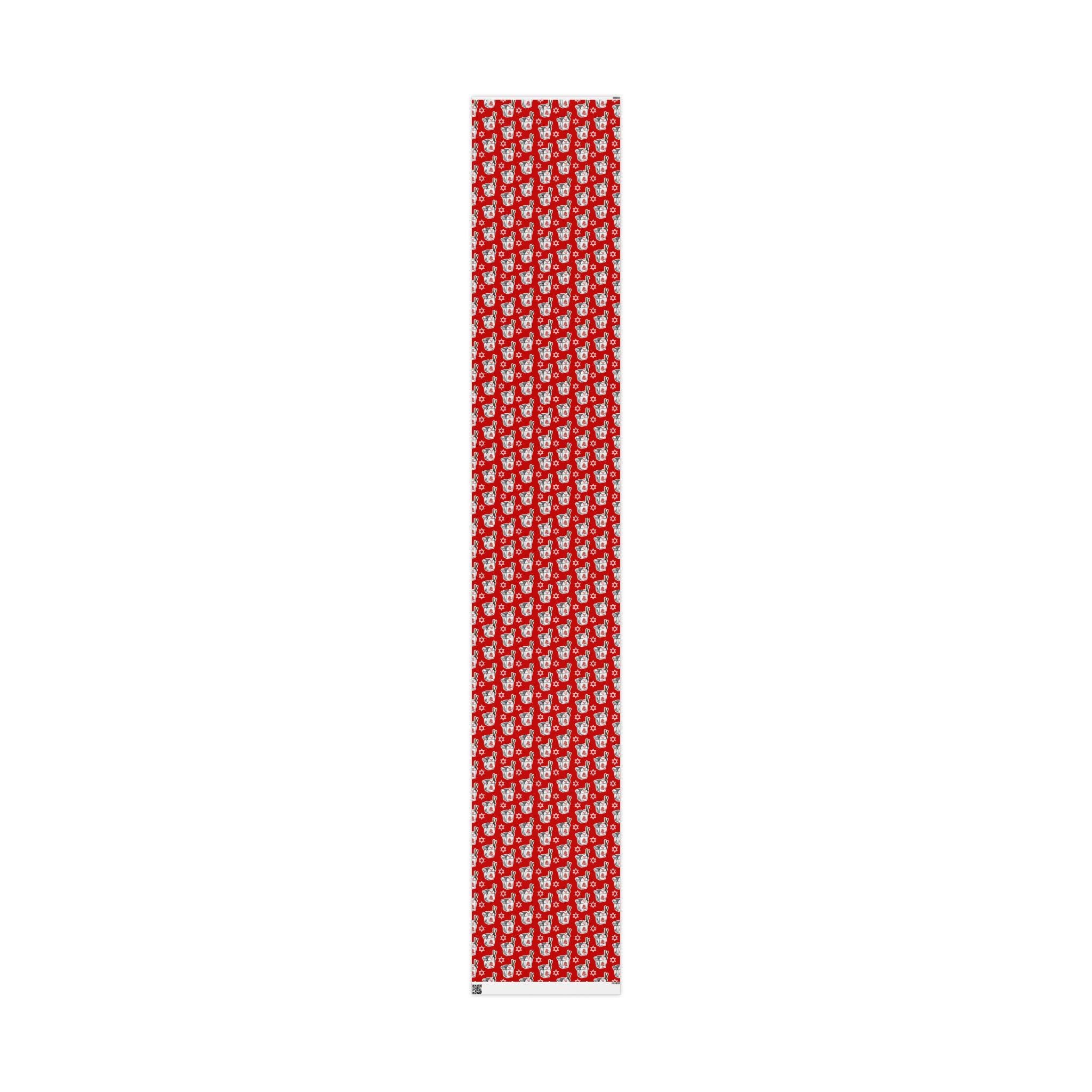 Funny Jewish Christmas Wrapping Paper, Chinese Food & Star of David Design
