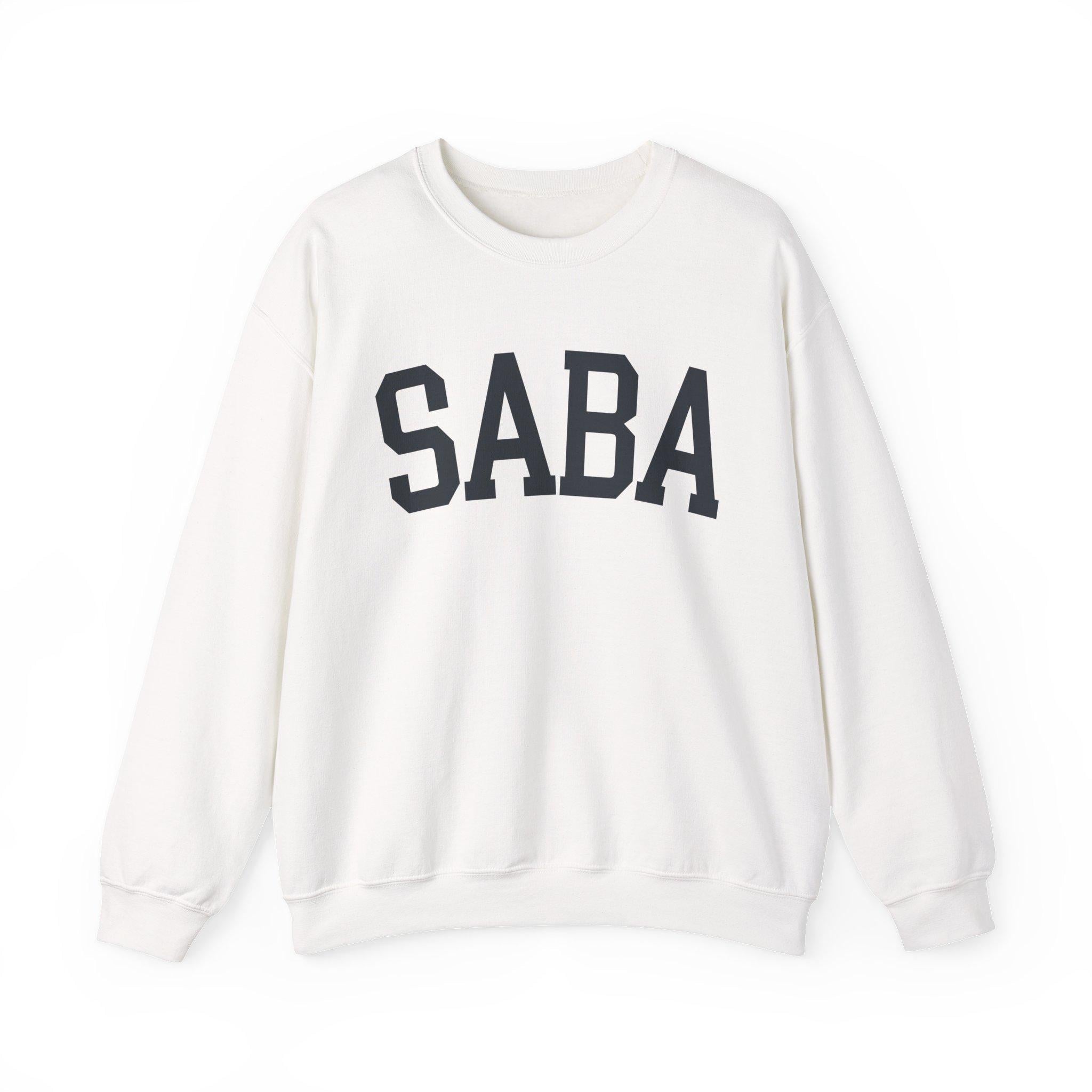 SABA Sweatshirt Hebrew Grandpa Crewneck, Jewish Grandfather Collegiate Letter Sweater Gift