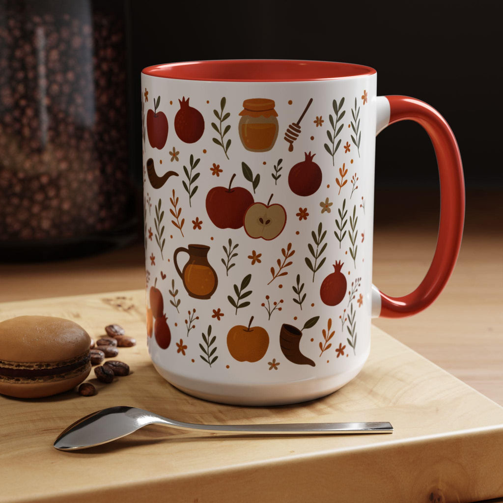 Rosh Hashanah Mug, Jewish New Year Gift, Festive Coffee Cup