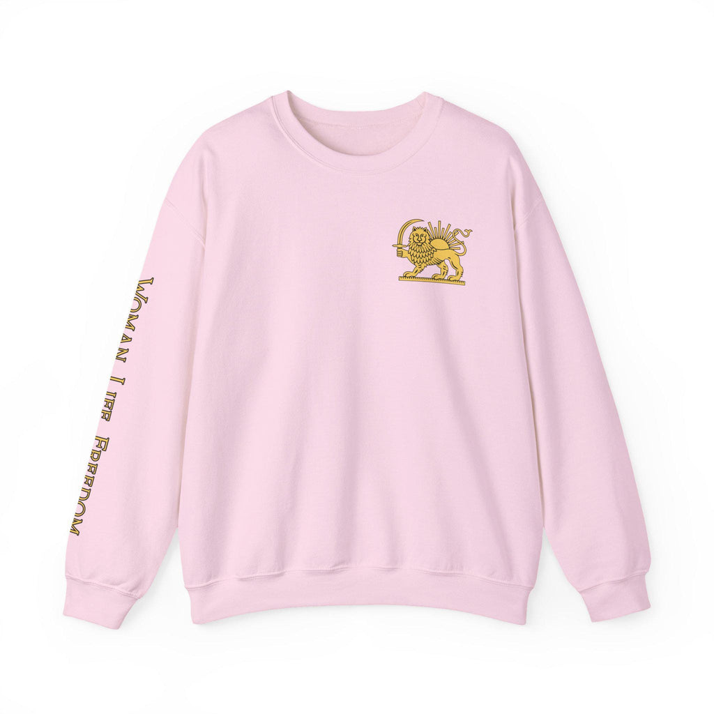 Lion of Persia Crewneck Iranian Tricolor Sweatshirt Woman Life Freedom