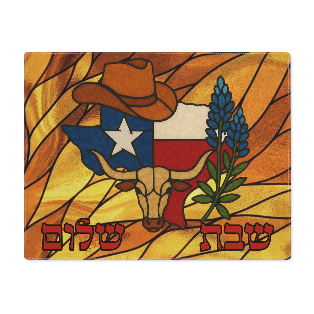 Texas Challah Cover Shabbat Shalom, Cowboy Hat Longhorn Design, State Flag Judaica, Jewish Wedding Gift, Modern Jewish Decor