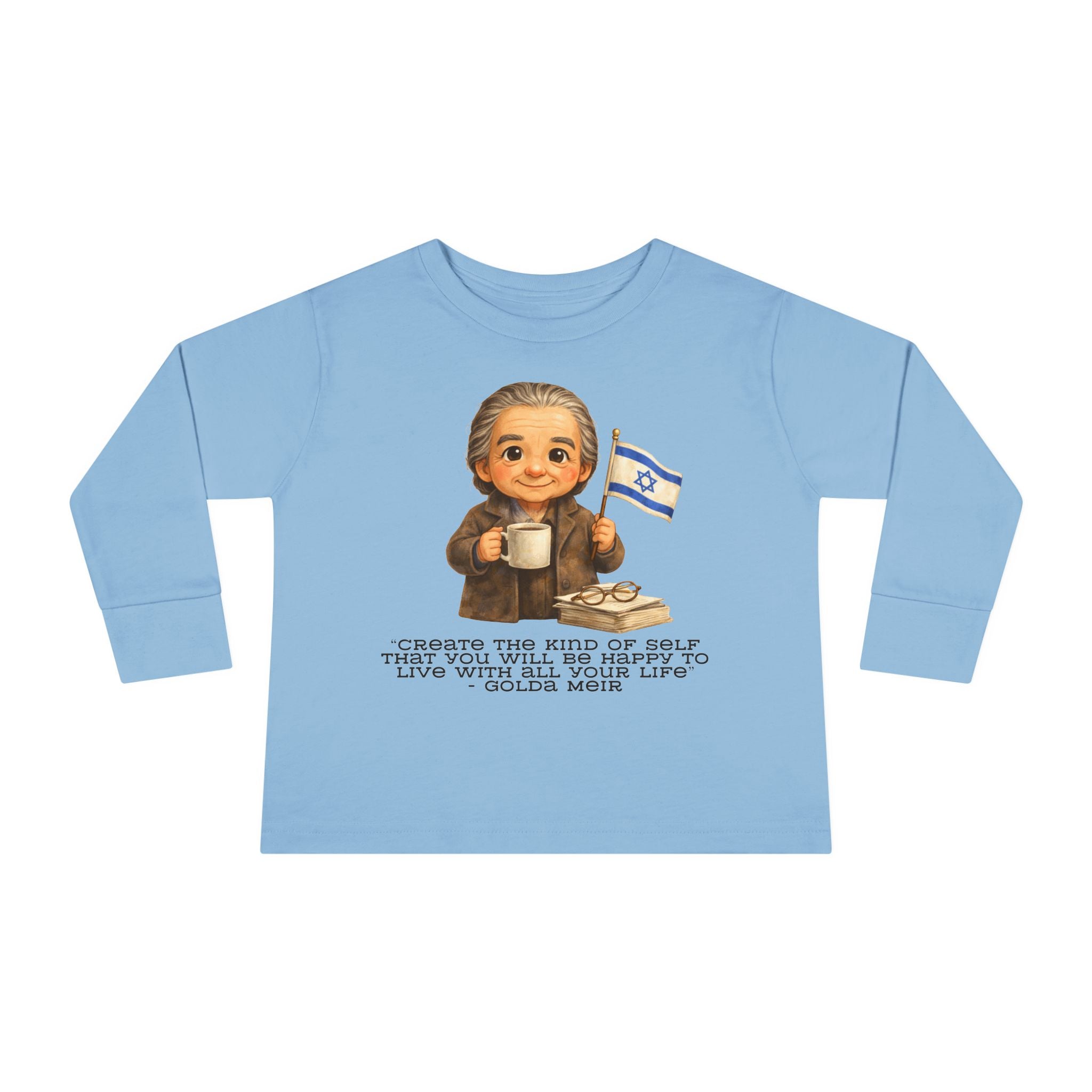 Golda Meir Kids Shirt, Jewish Leader Kids Tee with Inspirational Quote, Jewish History Shirt for Children, Hebrew School Gift