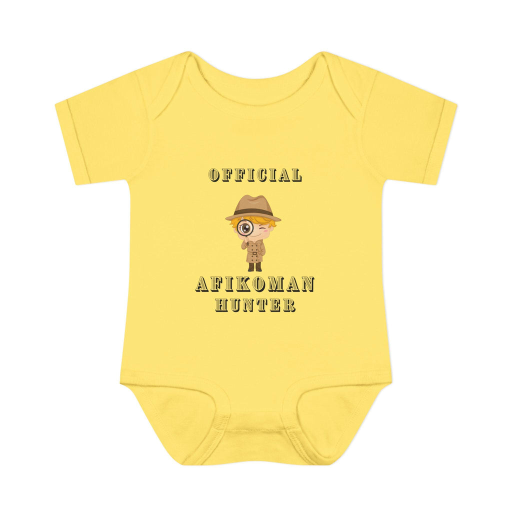 Official Afikoman hunter baby body suit