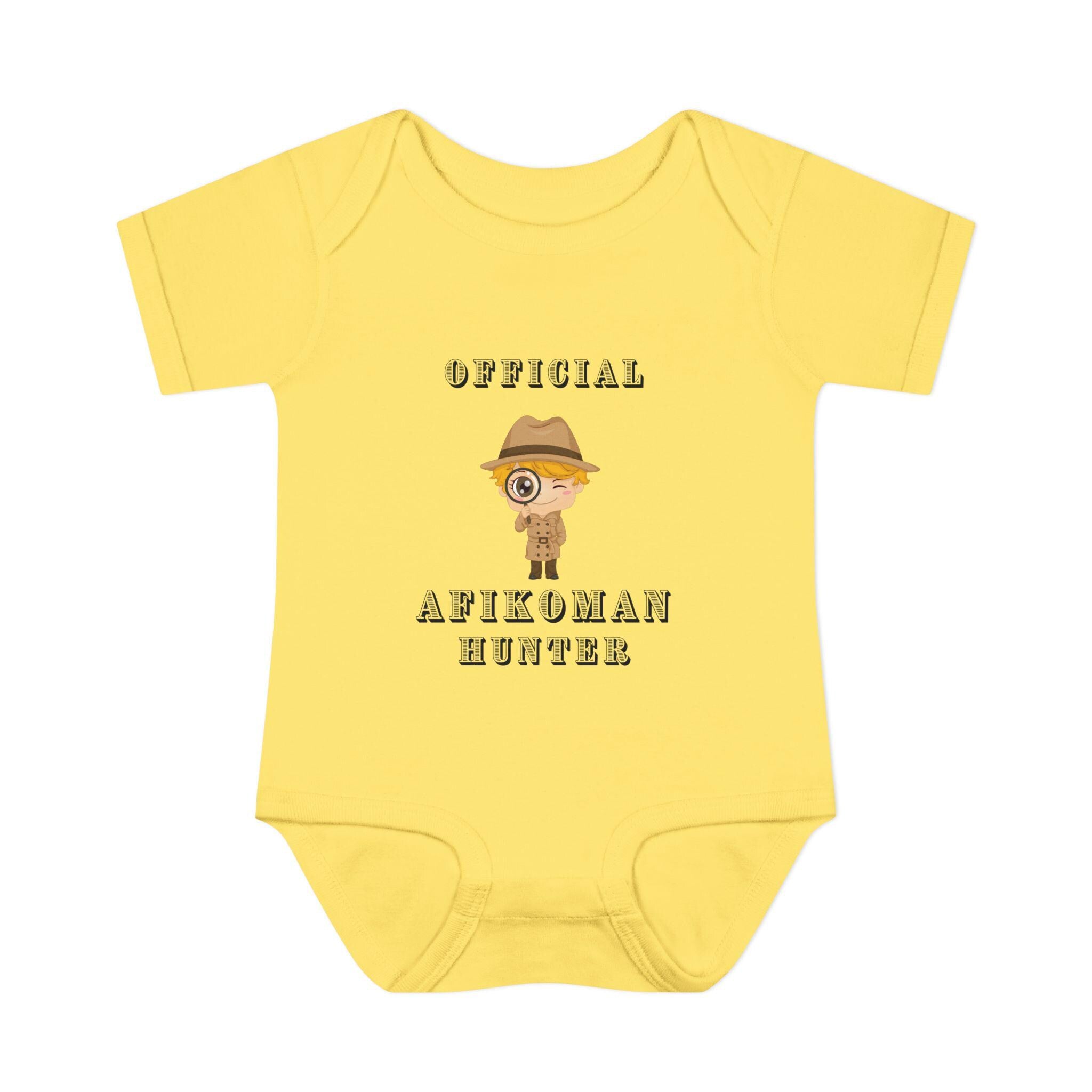 Official Afikoman hunter baby body suit