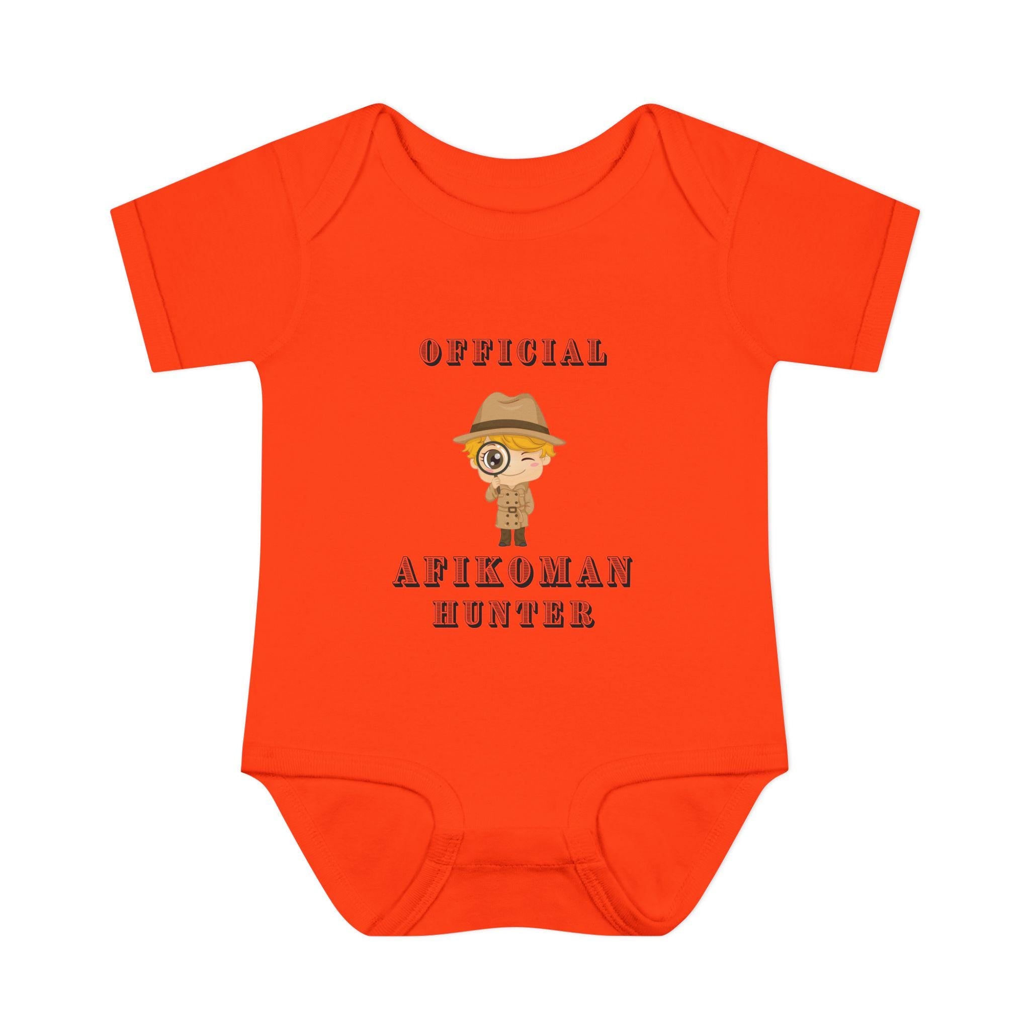Official Afikoman hunter baby body suit