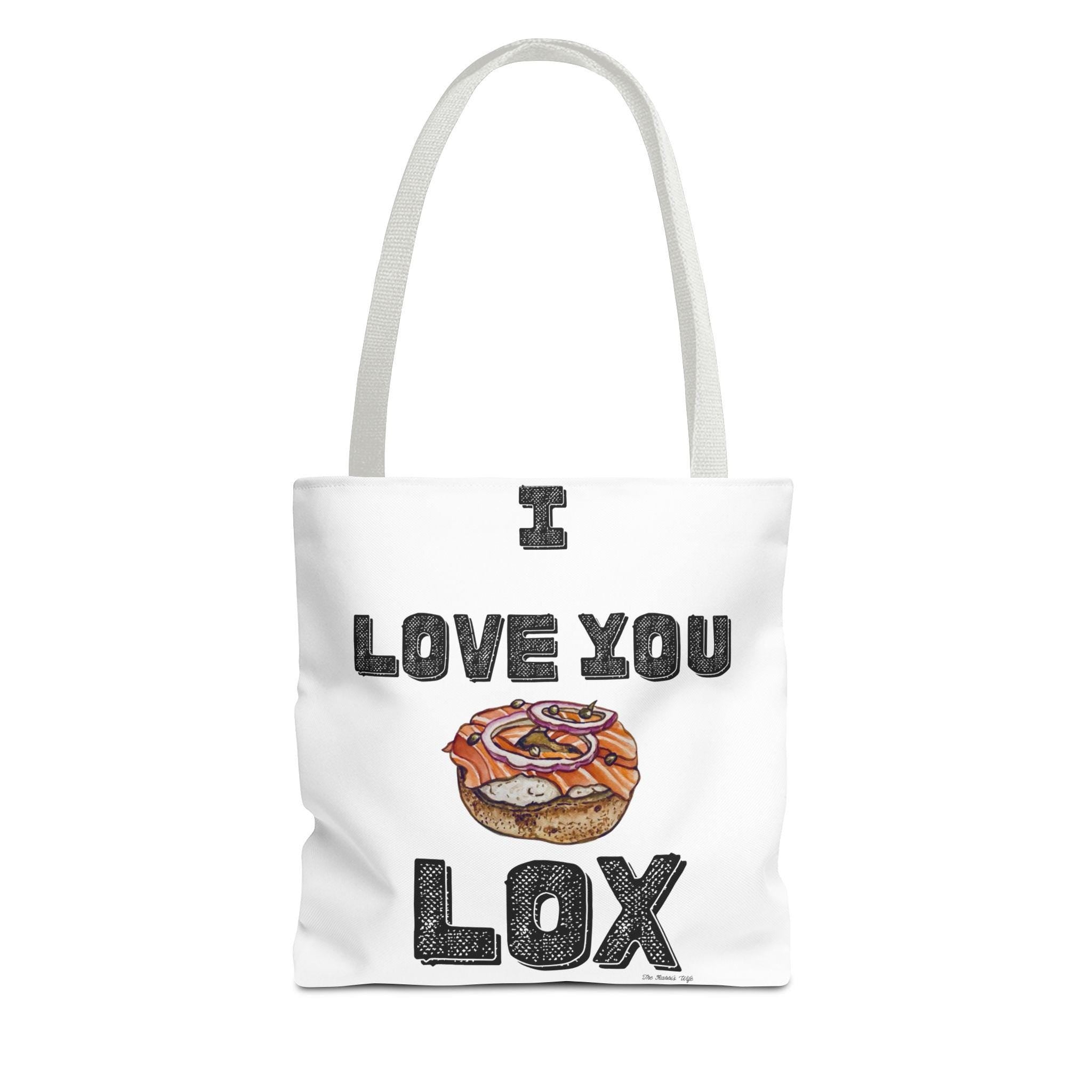I Love You Lox Tote Bag, Funny Jewish Foodie Gift