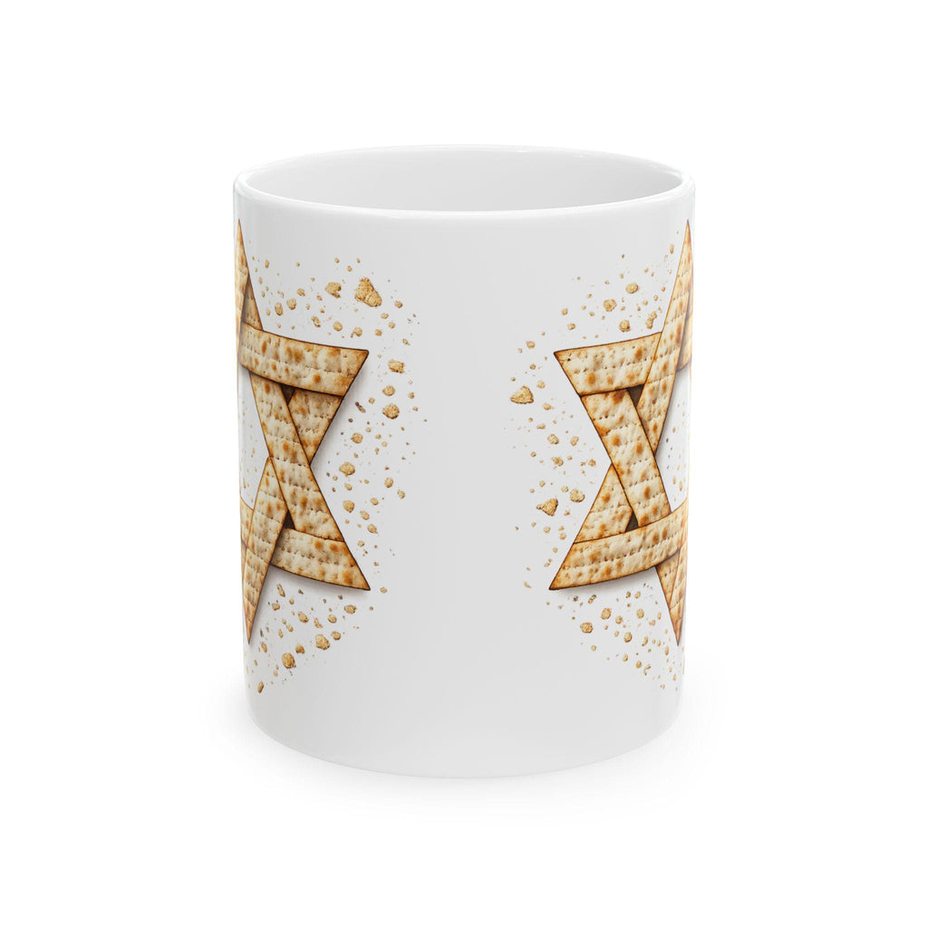 Matzah Star of David Mug, Modern Passover Judaica Drinkware