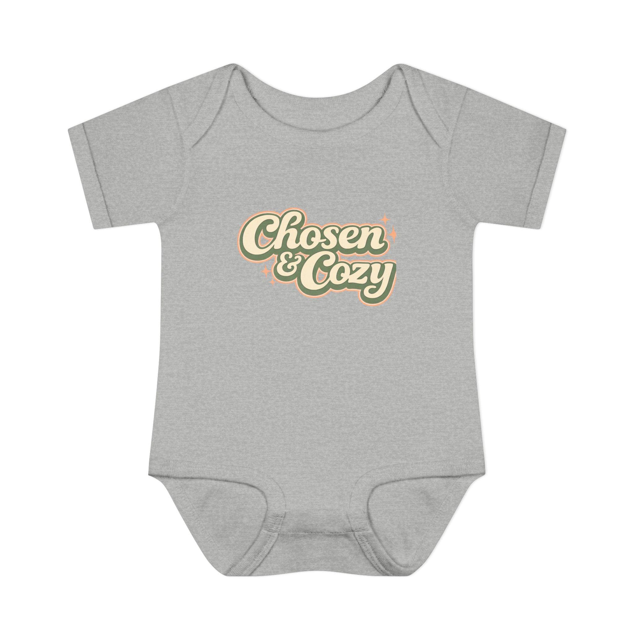 Chosen & Cozy Passover Pasach Infant Bodysuit | Retro Script Baby Onesie
