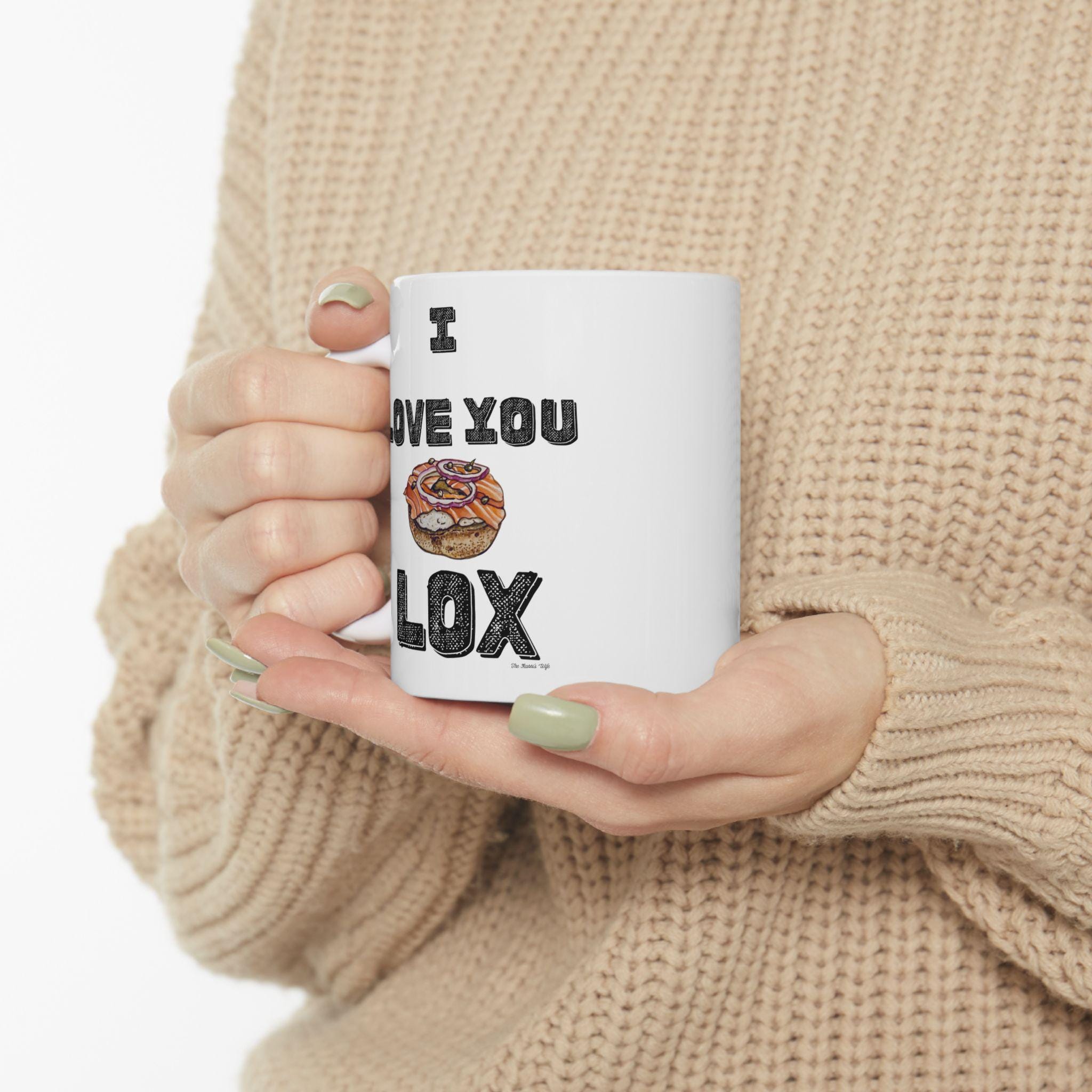 I Love You Lox Coffee Mug, Funny Jewish Gift