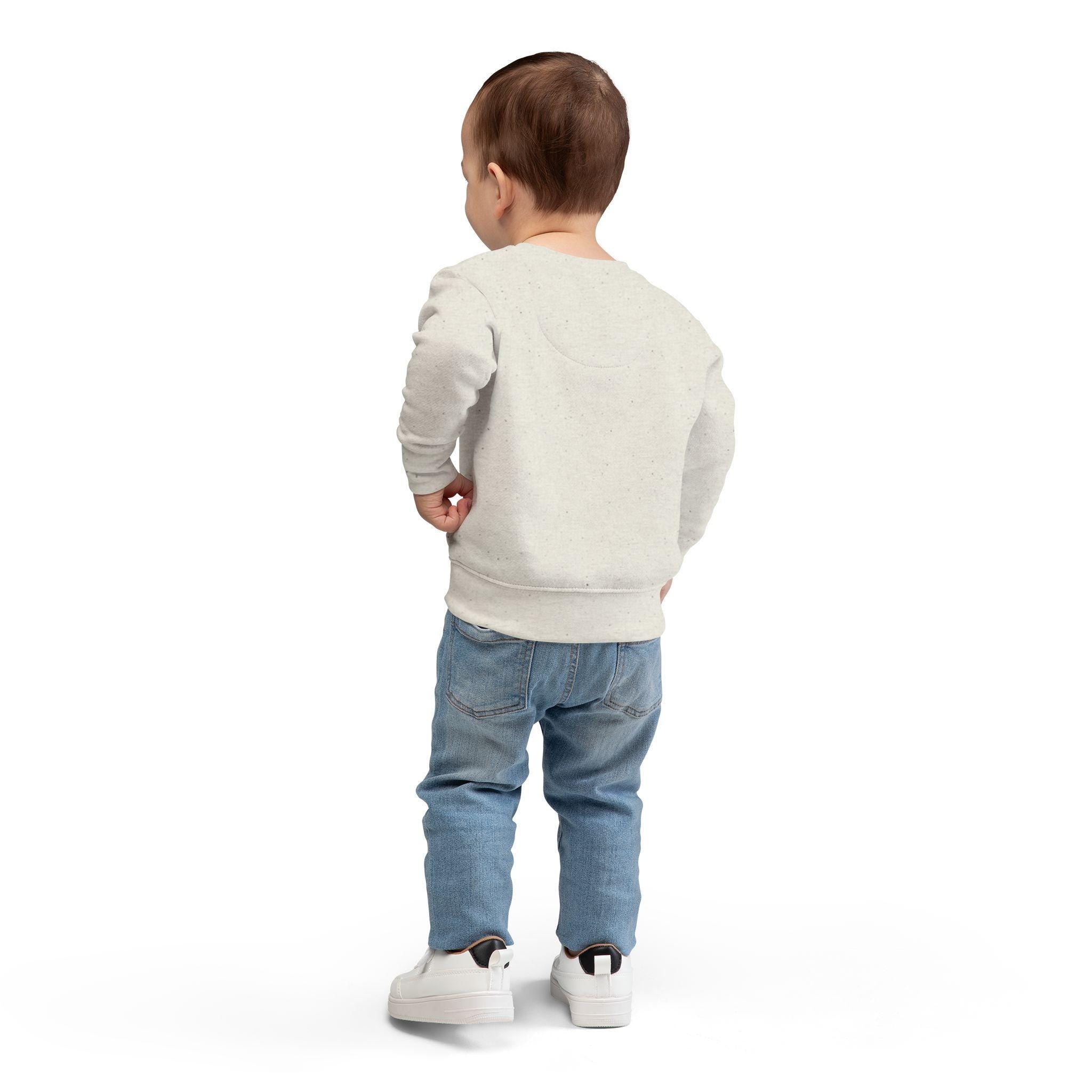 Toddler Mini Mensch Sweatshirt with Hebrew Chai Symbol, Kids Jumper