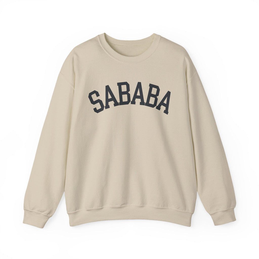 Sababa Sweatshirt Hebrew Slang Crewneck, Israeli Script Collegiate Pullover Gift