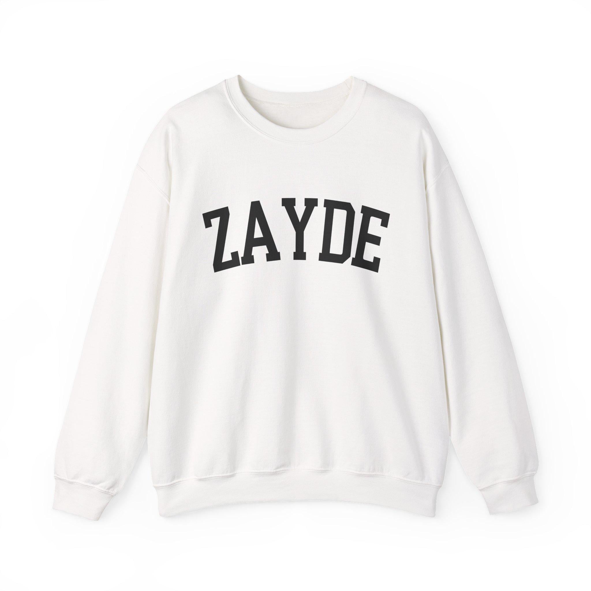 Zayde Sweatshirt Yiddish Grandpa Crewneck, Jewish Grandfather Collegiate Letter Sweater Gift