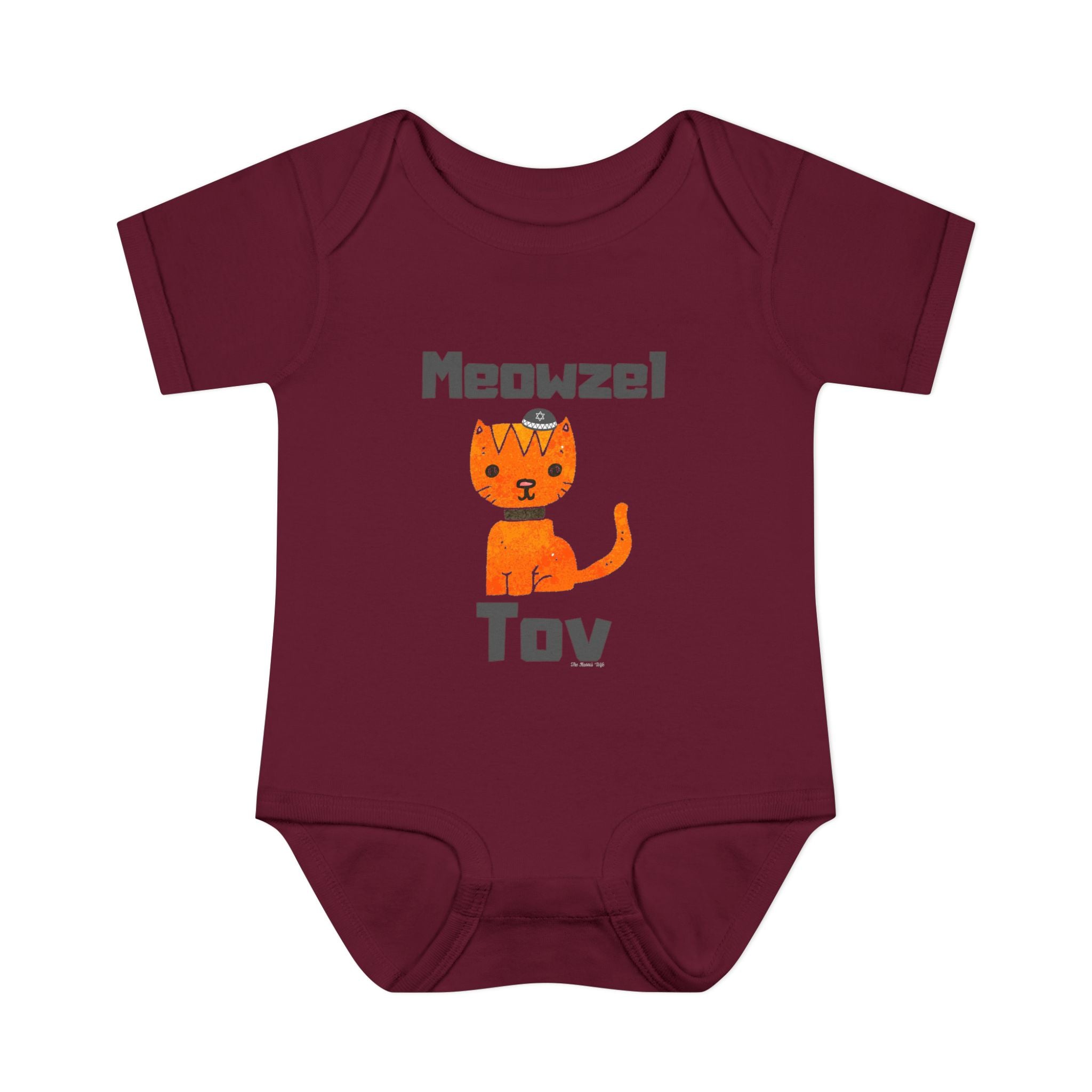 meowzel tov Cat mazel tov Infant Jersey One Piece Perfect for Baby Showers, Bris, Hanukkah, jewish gifts,