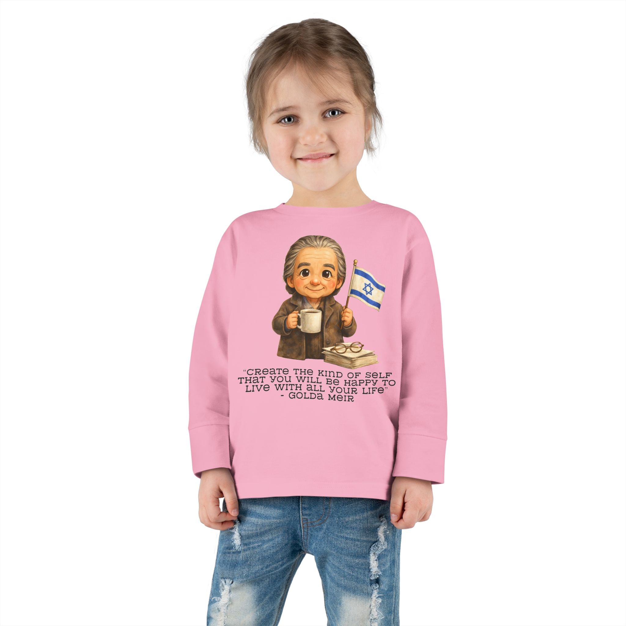 Golda Meir Kids Shirt, Jewish Leader Kids Tee with Inspirational Quote, Jewish History Shirt for Children, Hebrew School Gift
