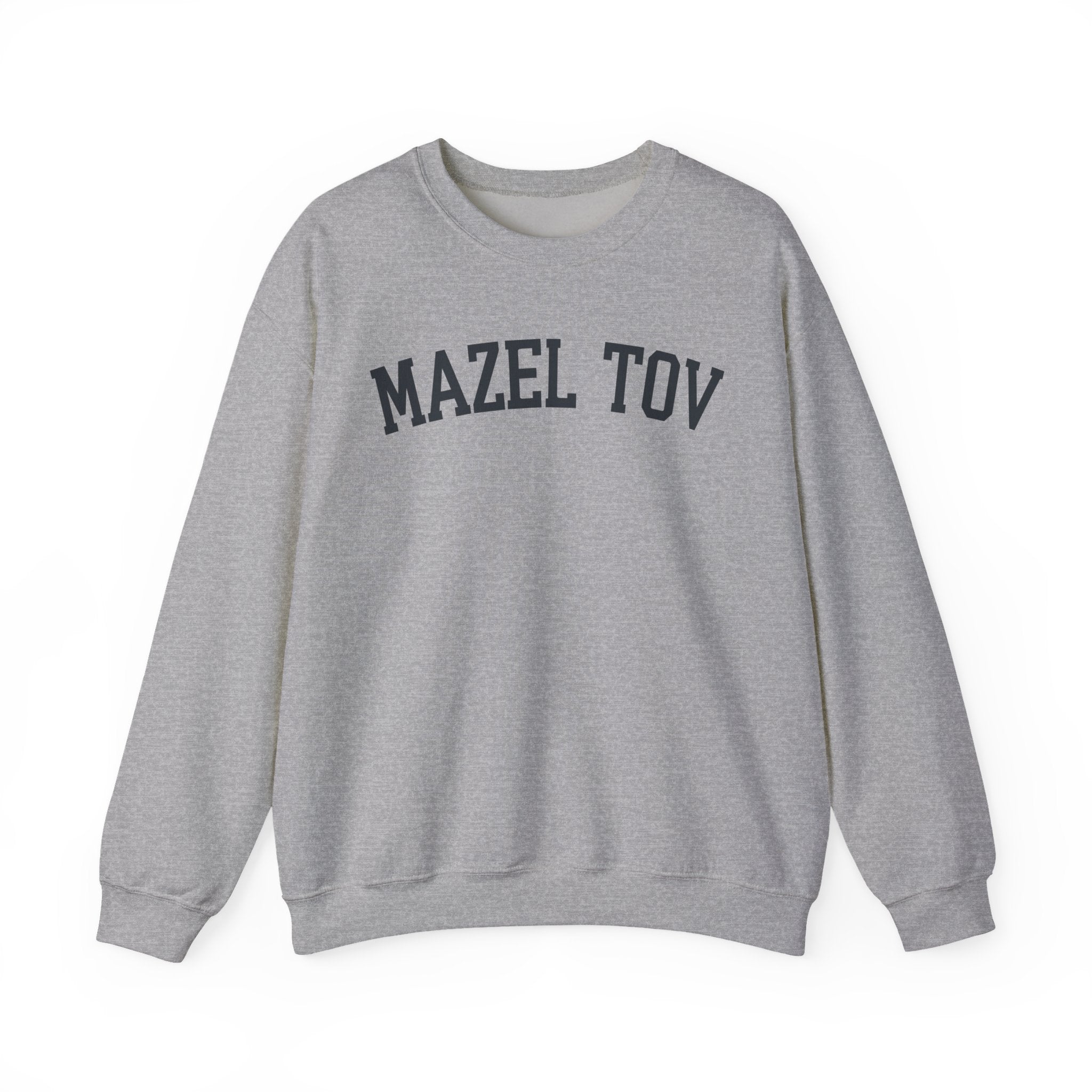 Mazel Tov Sweatshirt Jewish Celebration Crewneck, Embroidered Typography Judaica Gift