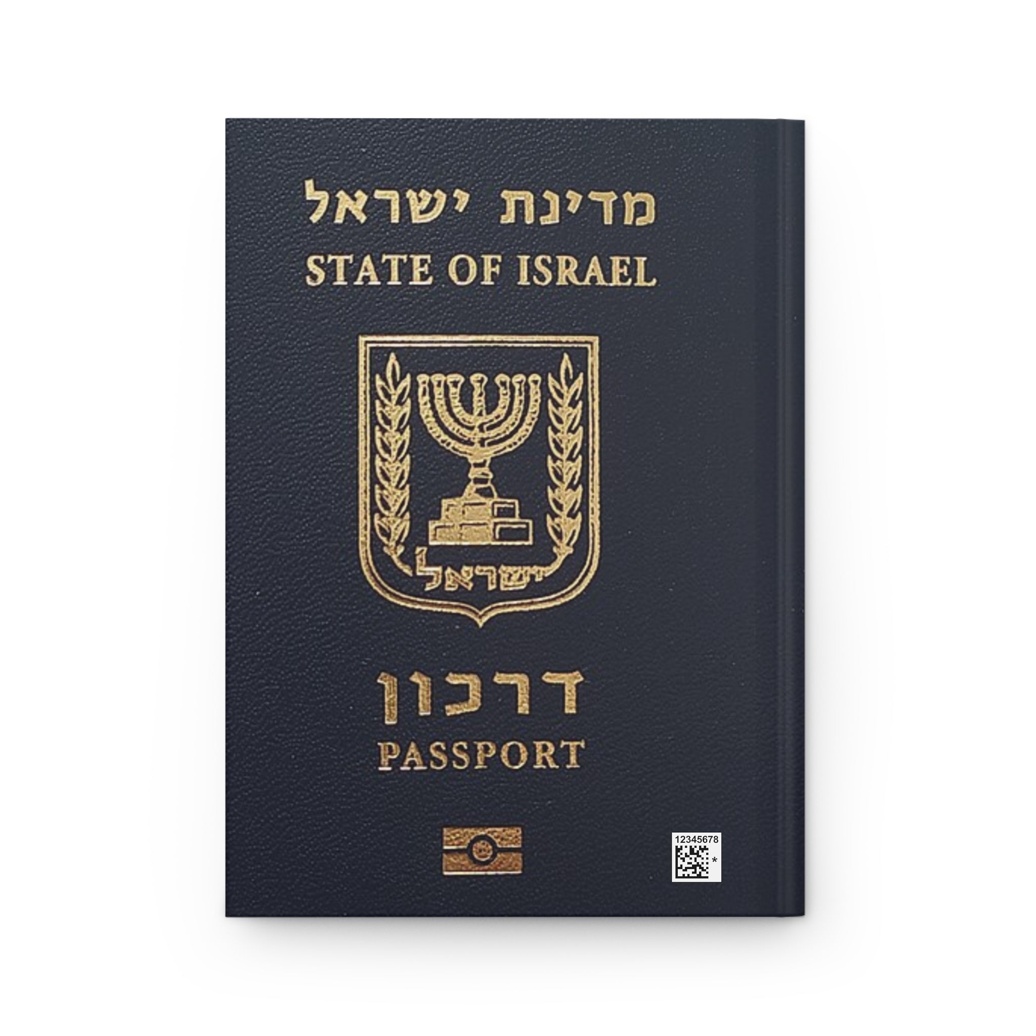 State of Israel Passport Journal Hardcover Notebook, Jewish Travel Diary with 150 Lined Pages