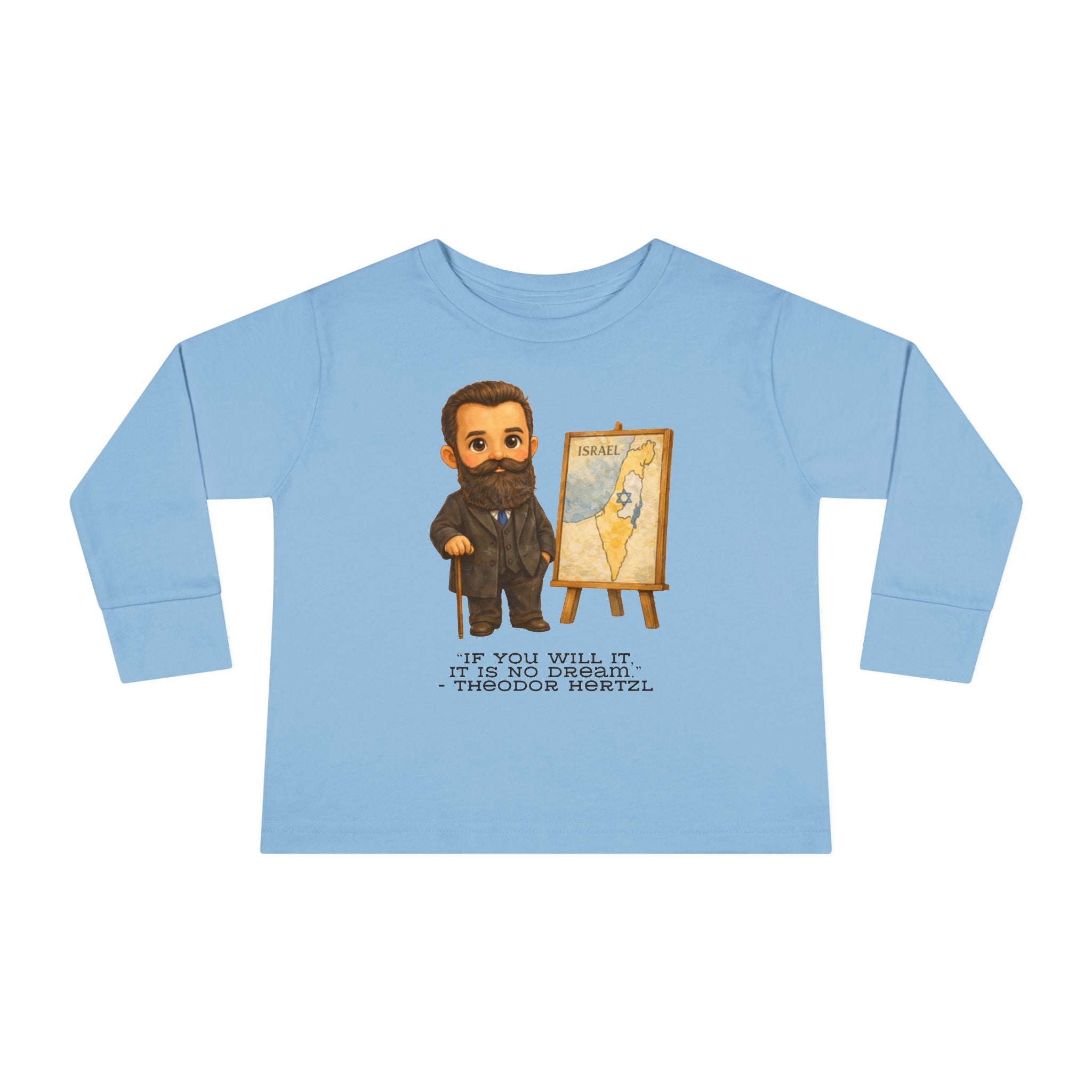 Theodor Herzl Kids Shirt, If You Will It Is No Dream Quote Tee, Jewish Zionist Leader Kids Shirt, Jewish History Shirt
