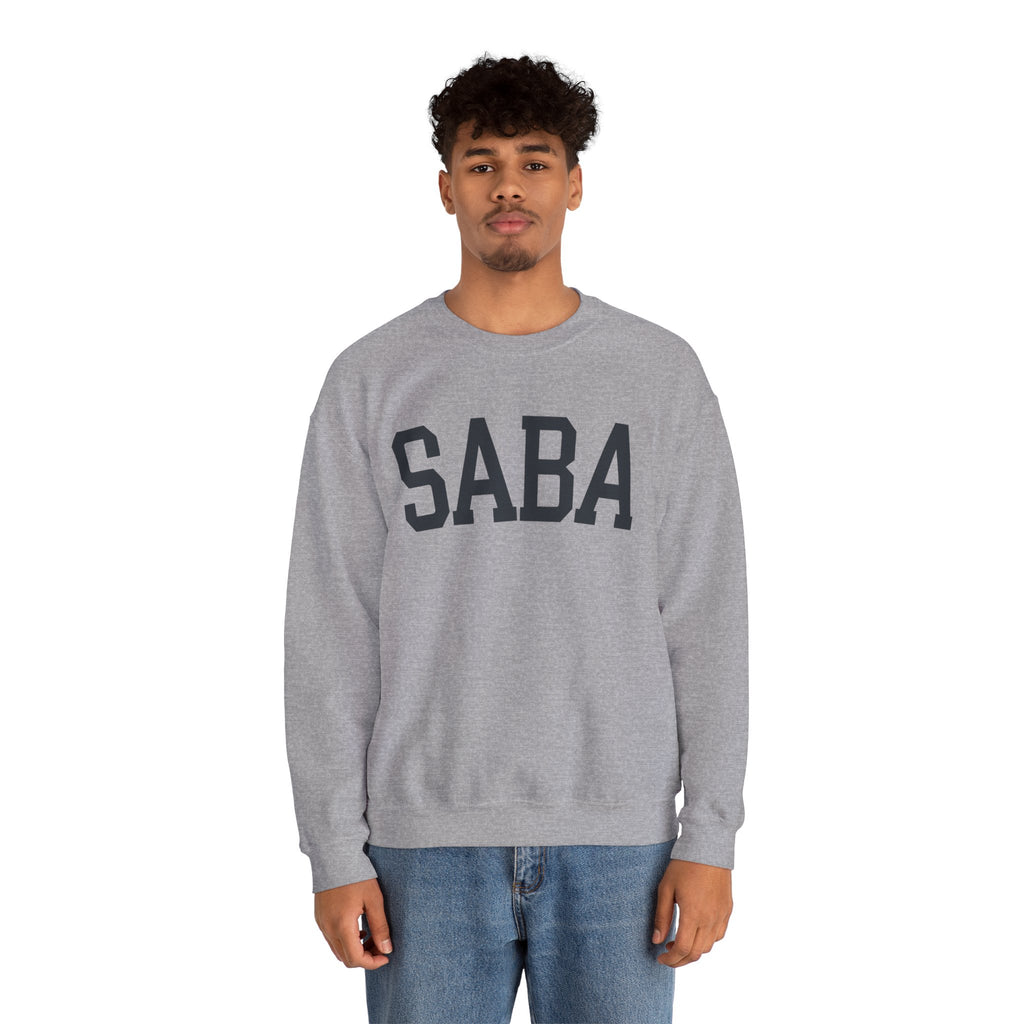 SABA Sweatshirt Hebrew Grandpa Crewneck, Jewish Grandfather Collegiate Letter Sweater Gift