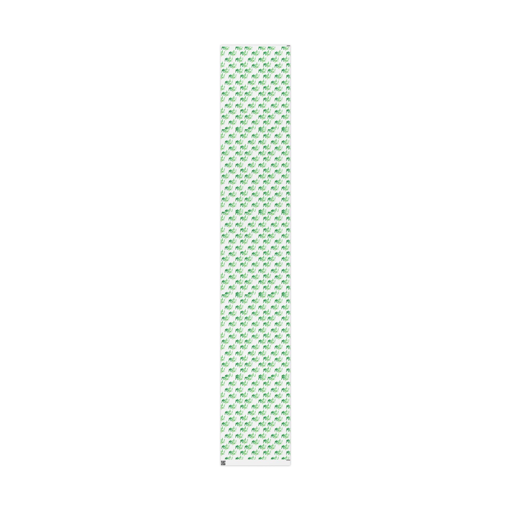 White and Green Mazel Tov Wrapping Paper Roll, Jewish Gift Wrap for Wedding Bar Mitzvah Engagement, Modern Simcha Present Wrap