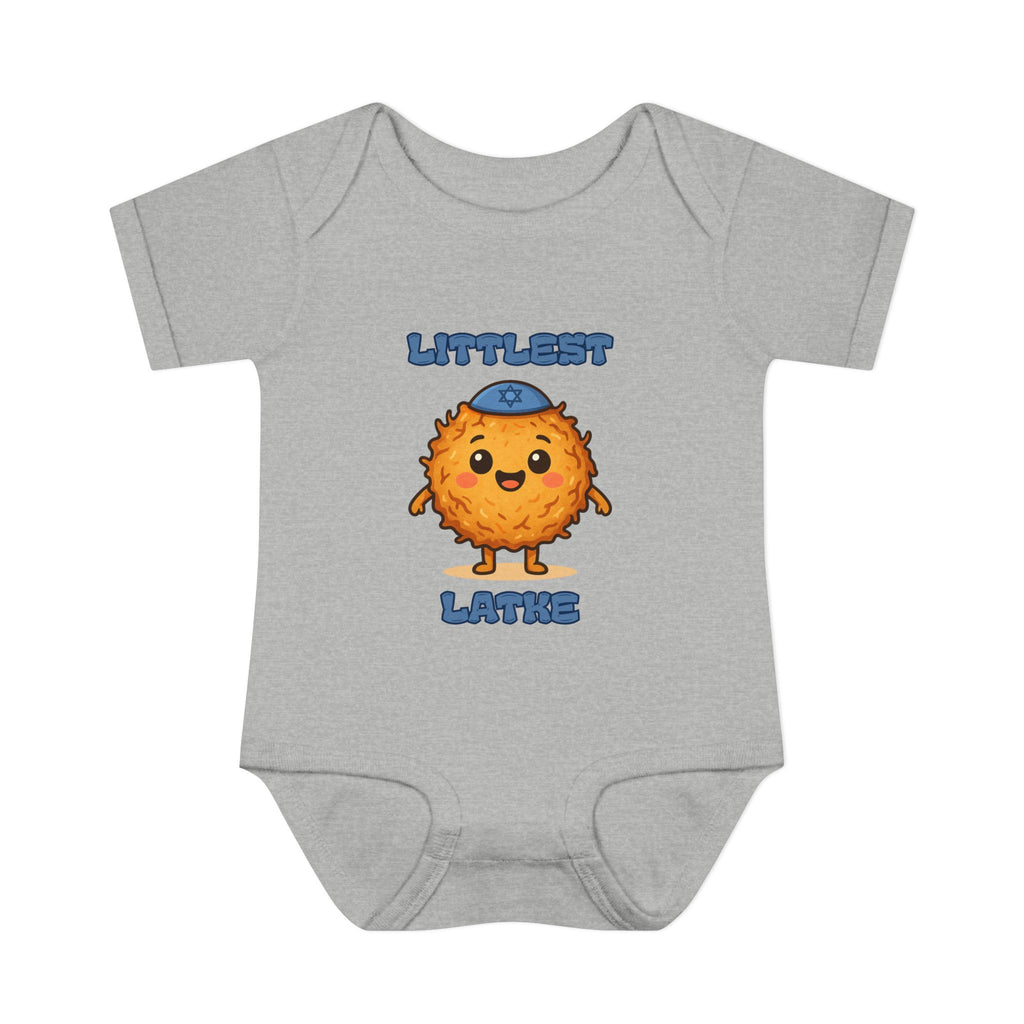 Hanukkah Latke Baby Bodysuit, Funny Hanukkah Infant Onesie, Jewish Baby Gift for Festival of Lights, Cute Holiday Outfit