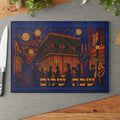 New Orleans Jazz Challah Board, Stained Glass Shabbat Tray, Bourbon Street Judaica, 15x11