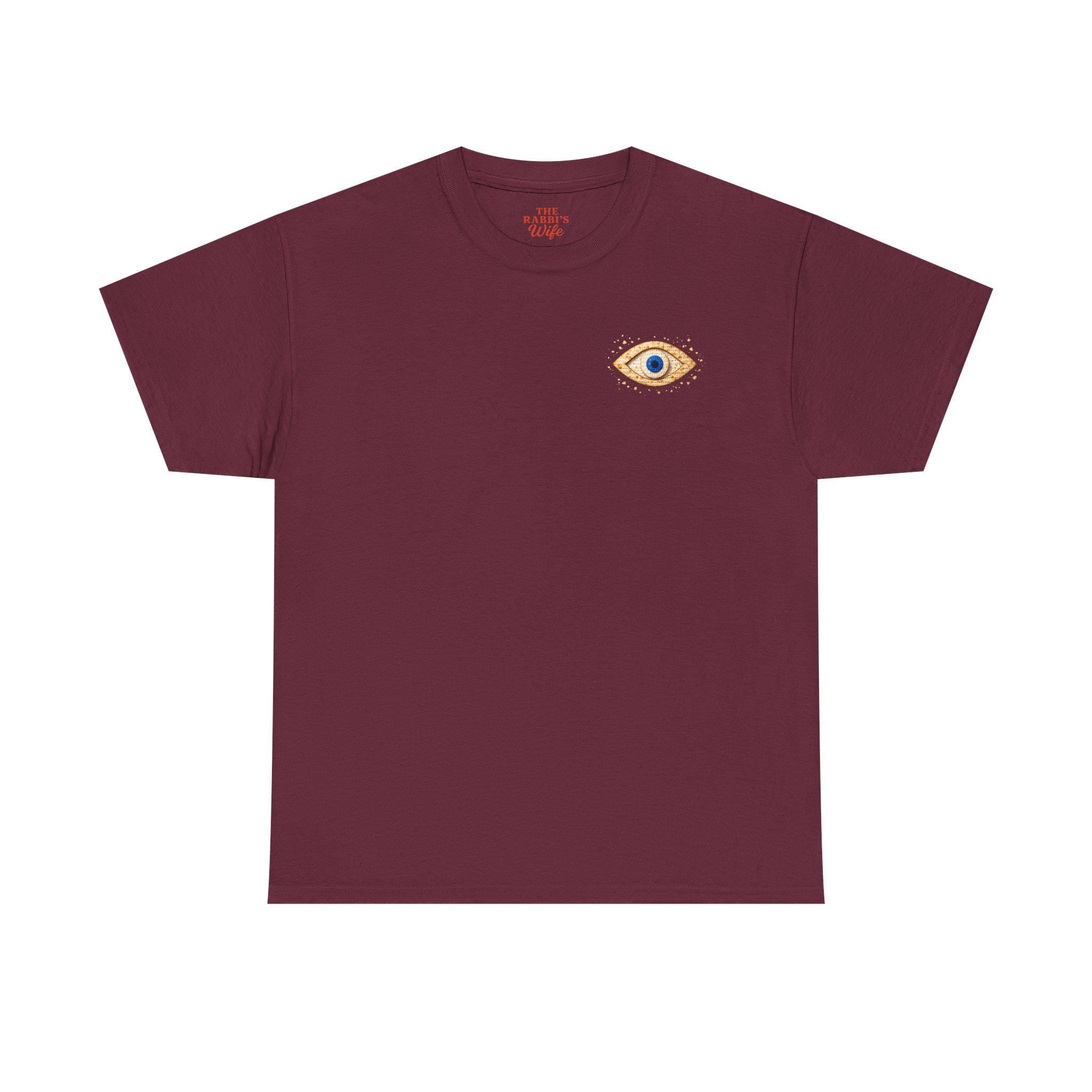 Matzah Evil Eye Passover Shirt, Modern Jewish Judaica T-Shirt, Seder Outfit