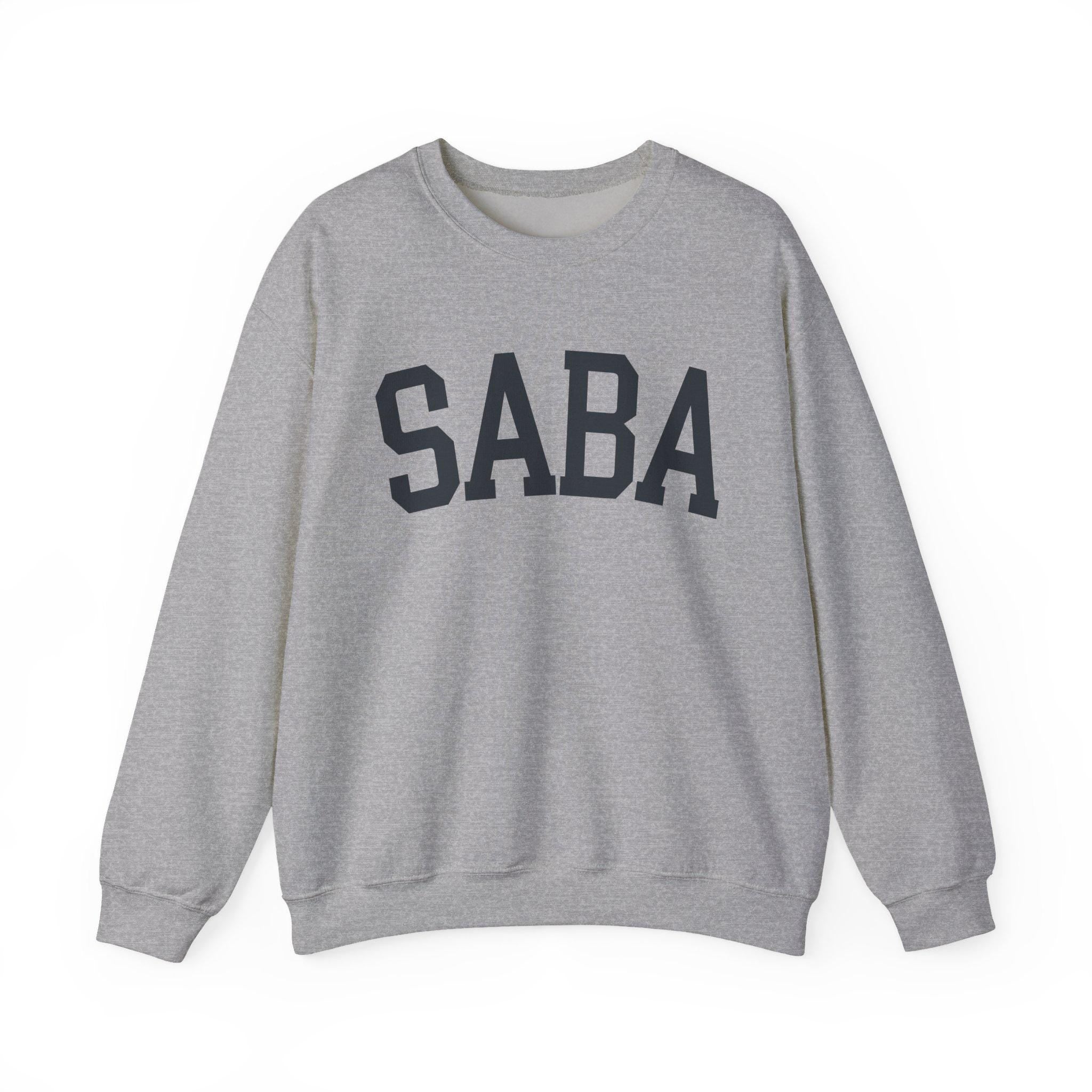SABA Sweatshirt Hebrew Grandpa Crewneck, Jewish Grandfather Collegiate Letter Sweater Gift