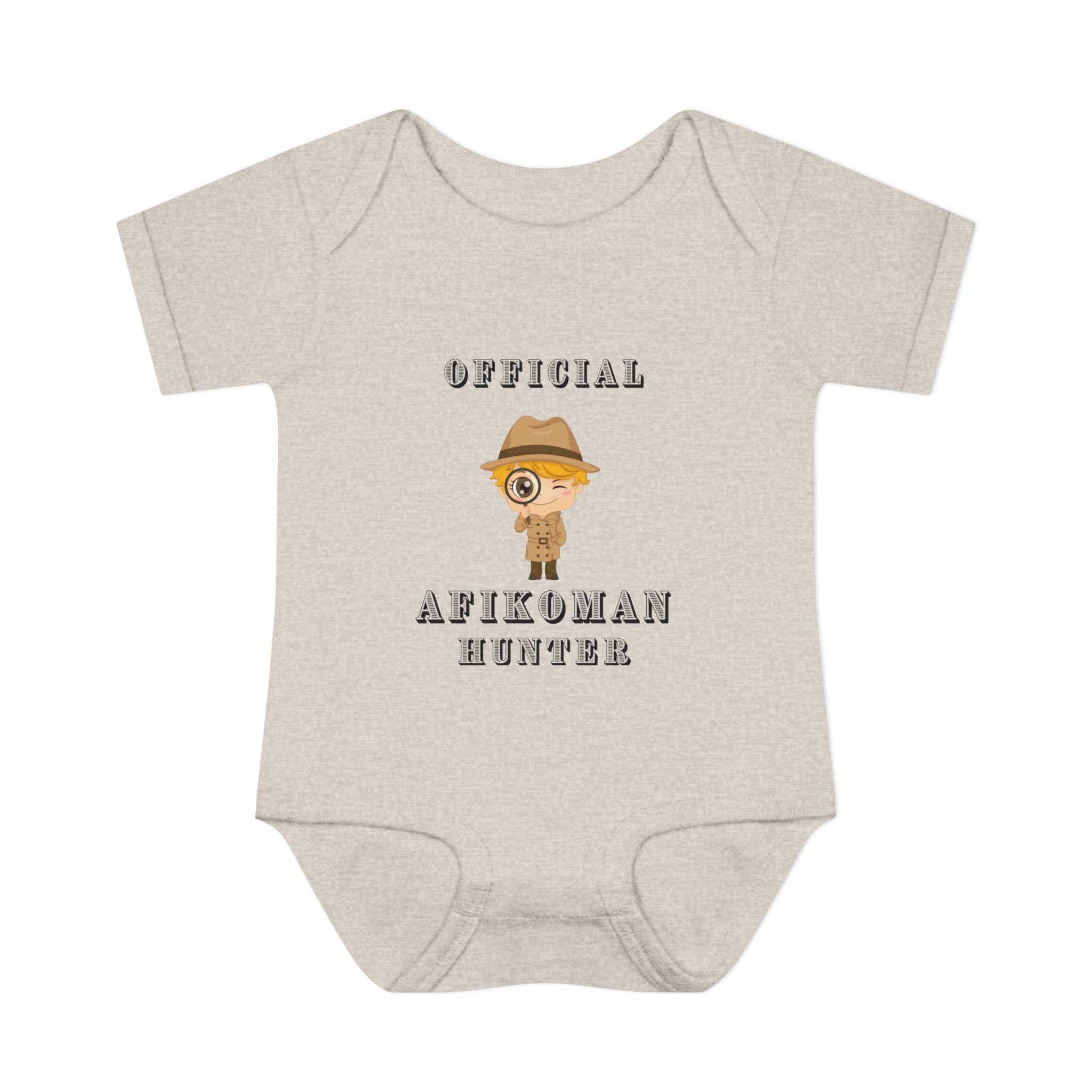 Afikoman Hunter Baby Bodysuit, Passover Seder Outfit, Jewish Baby Gift