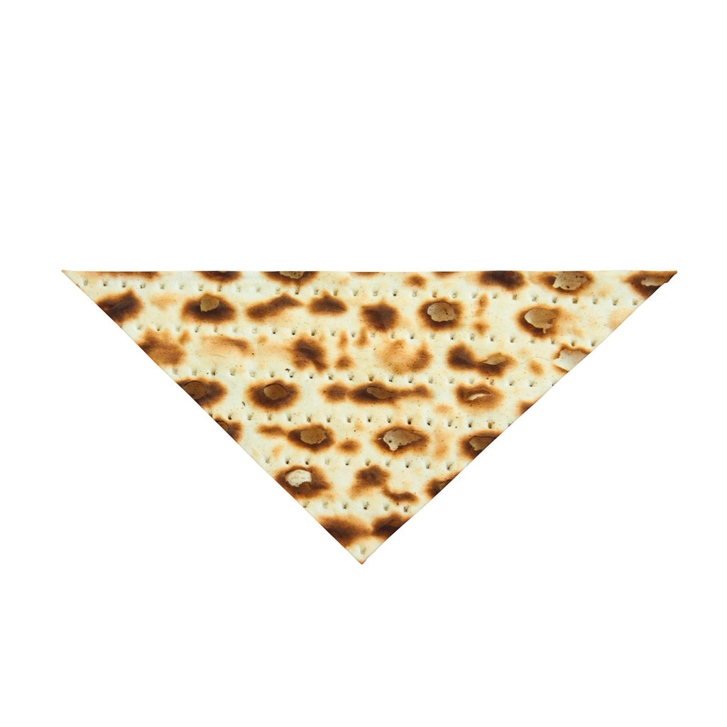 Passover Matzah Print Dog Bandana, Jewish Holiday Pet Scarf, Polyester Accessory