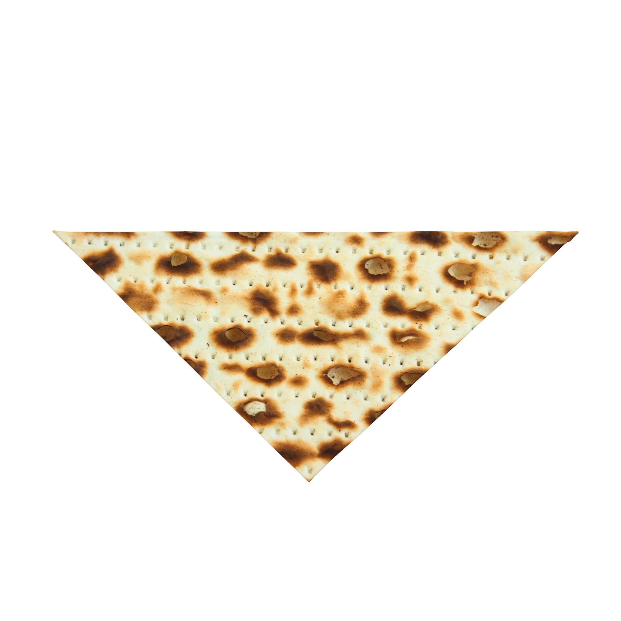 Passover Matzah Print Dog Bandana, Jewish Holiday Pet Scarf, Polyester Accessory