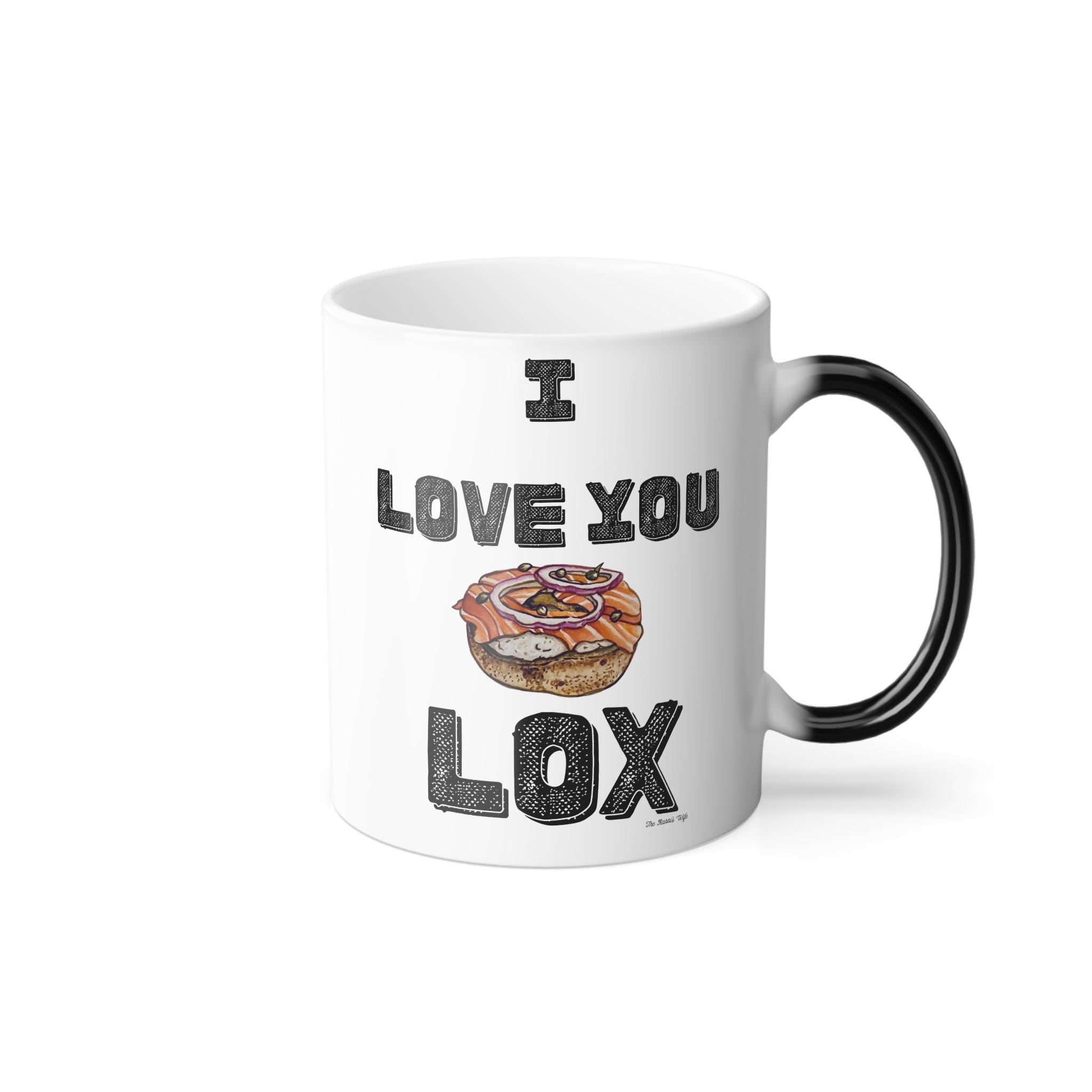 I Love You Lox Color Changing Mug, Funny Jewish Foodie Gift