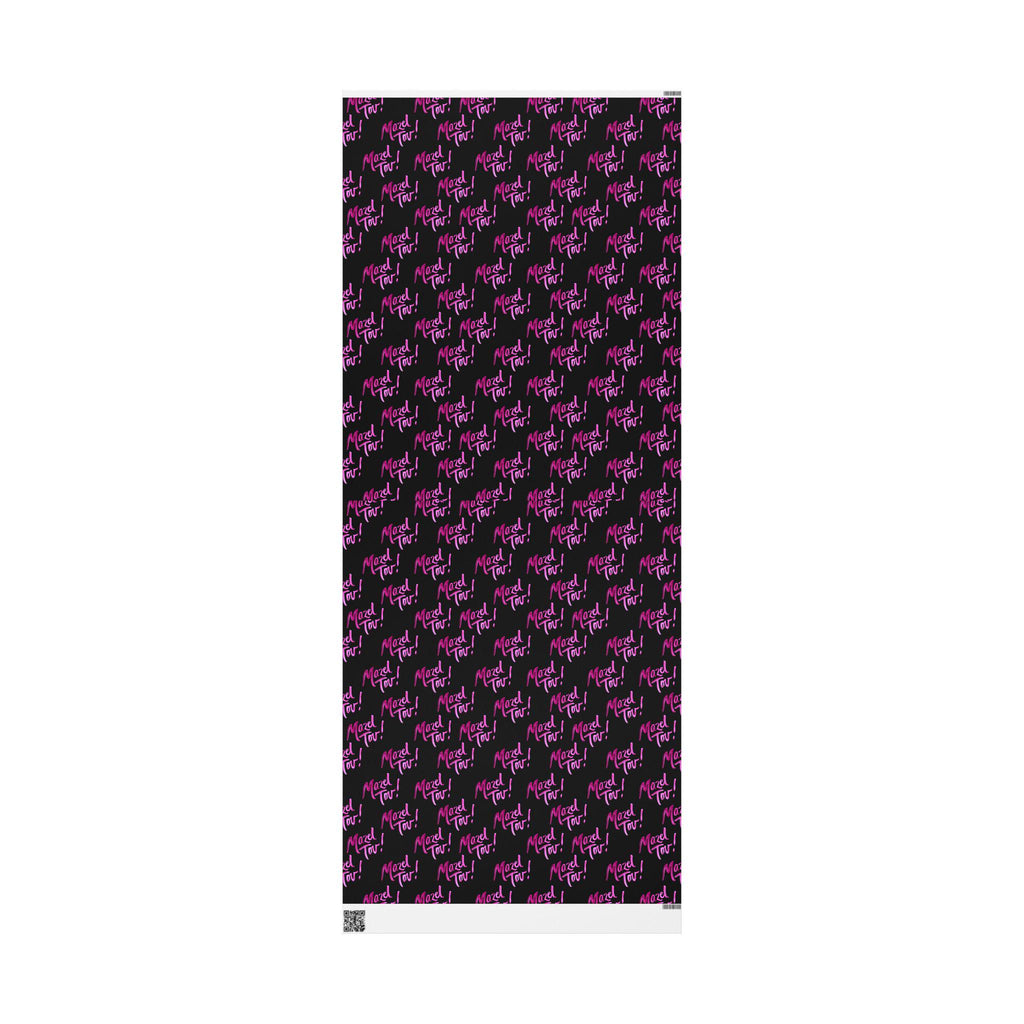 Modern Mazel Tov Wrapping Paper, Black Pink Simcha Gift Wrap