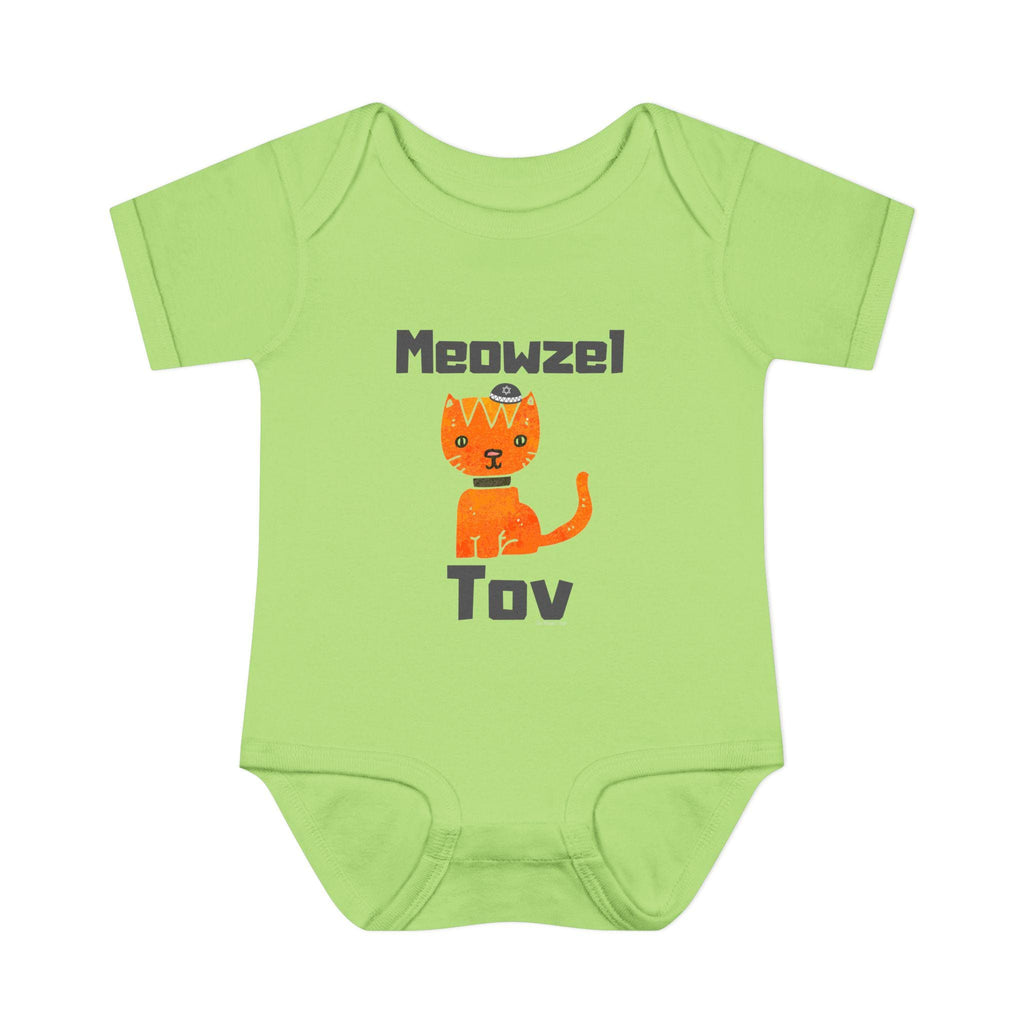 Meowzel Tov Cat Baby One Piece, Jewish Gift