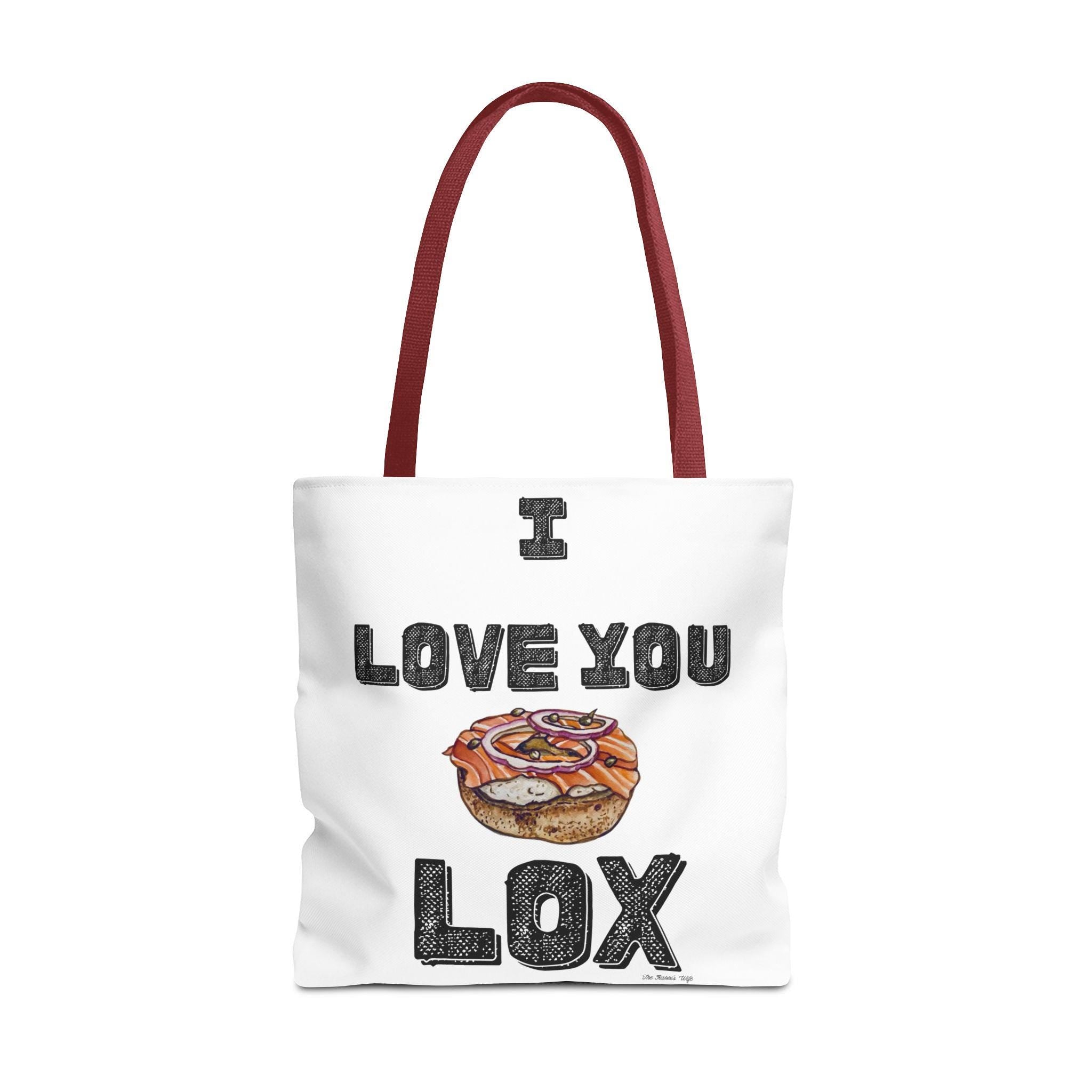 I Love You Lox Tote Bag, Funny Jewish Foodie Gift
