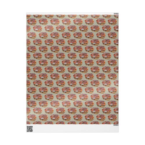 Bagels and Lox Wrapping Paper, Jewish Brunch Gift Wrap