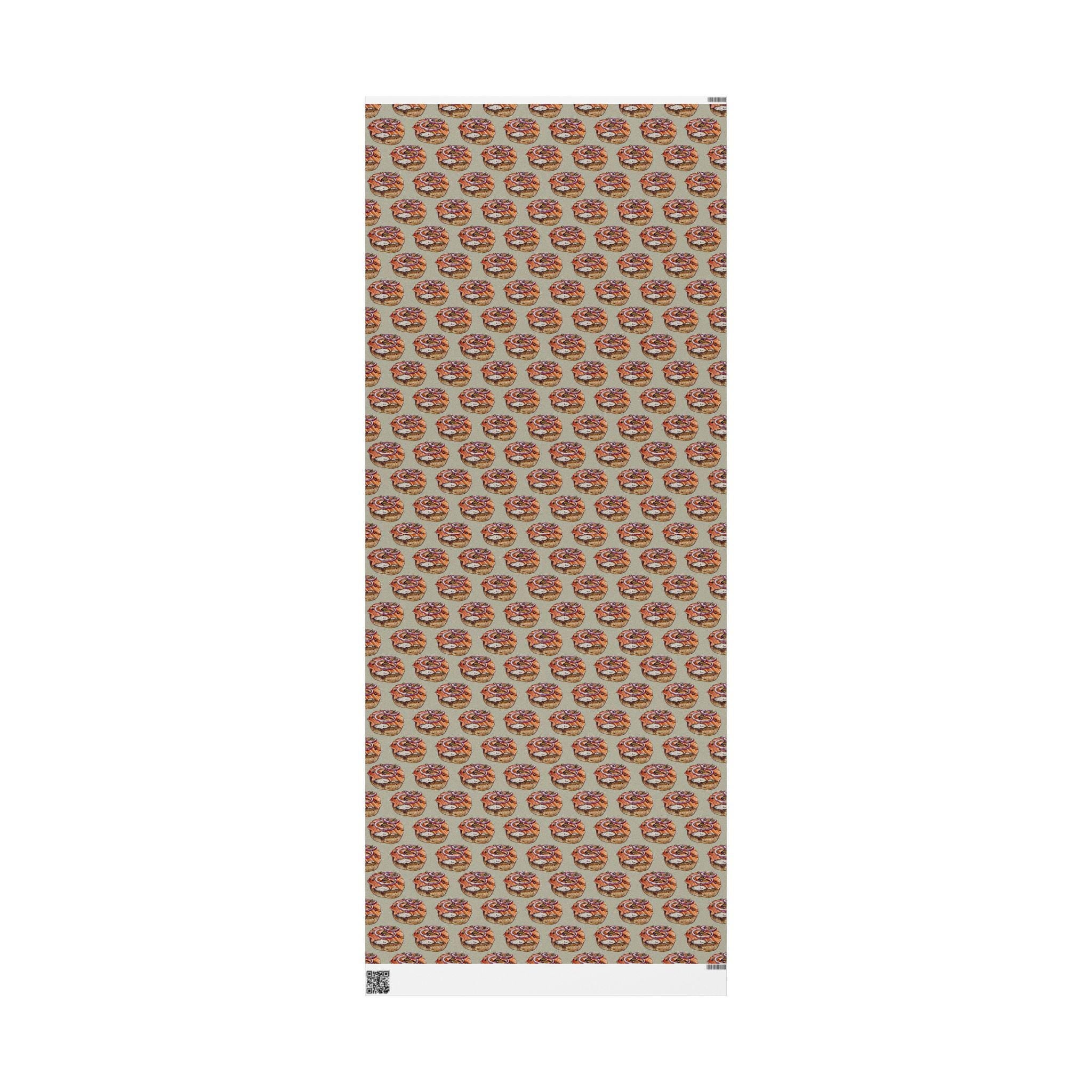 Bagels and Lox Wrapping Paper, Jewish Brunch Gift Wrap