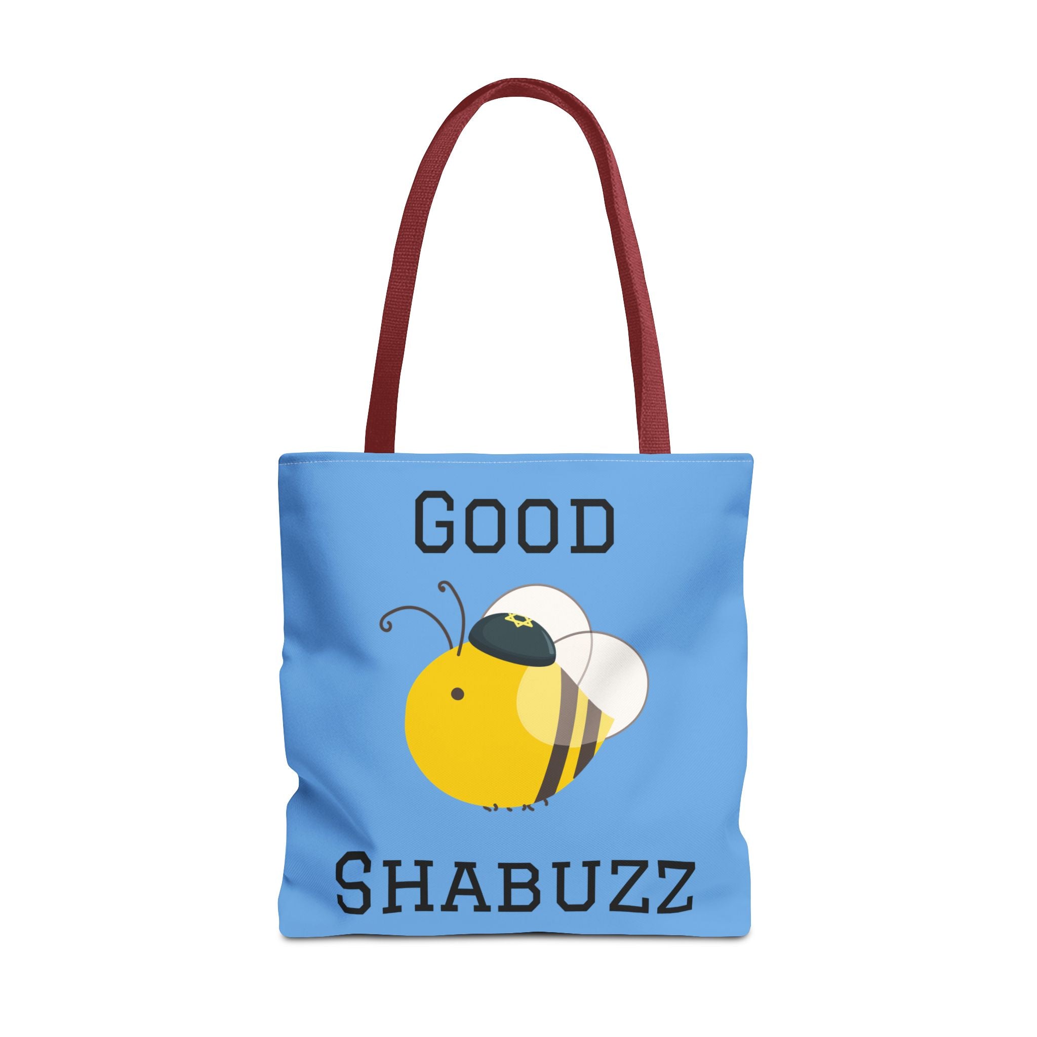 Good ShaBuzz Jewish Tote Bag with Bee Kippah Design, Funny Shabbat Gift, Jewish Pun Bag, Reusable Canvas Market Tote