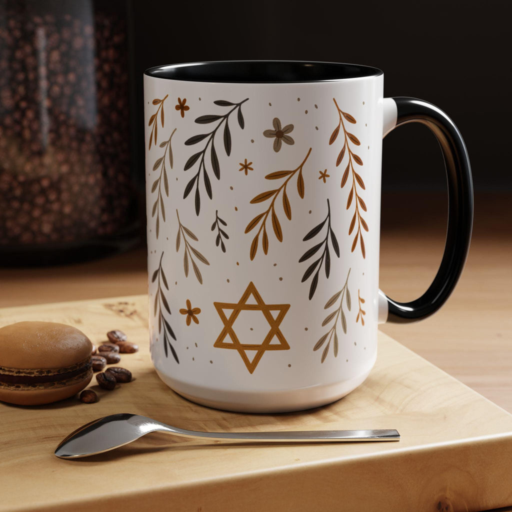 Hanukkah Coffee Mug: Jewish Holiday Tea Cup, Rabbi Gift