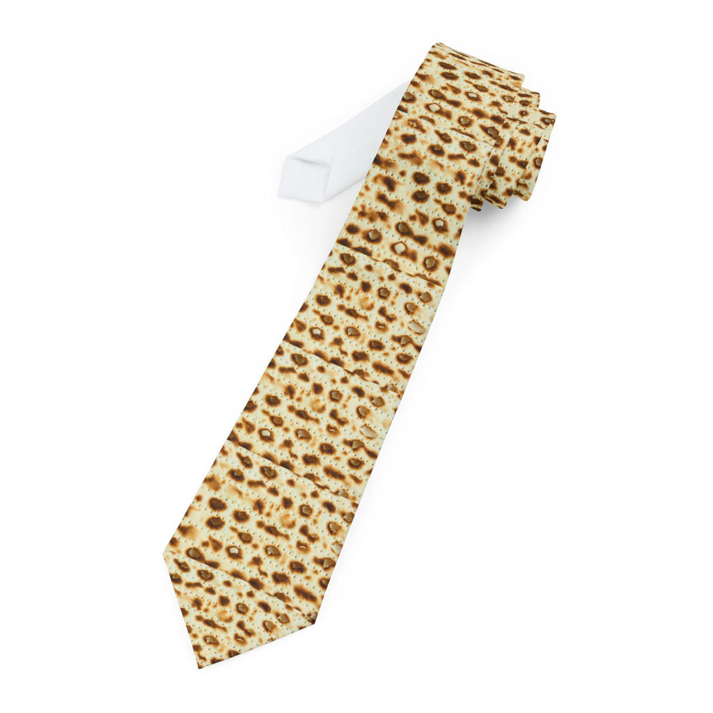 Men's Matzah Tie, Polyester Satin Finish, Pesach Holiday Neckwear