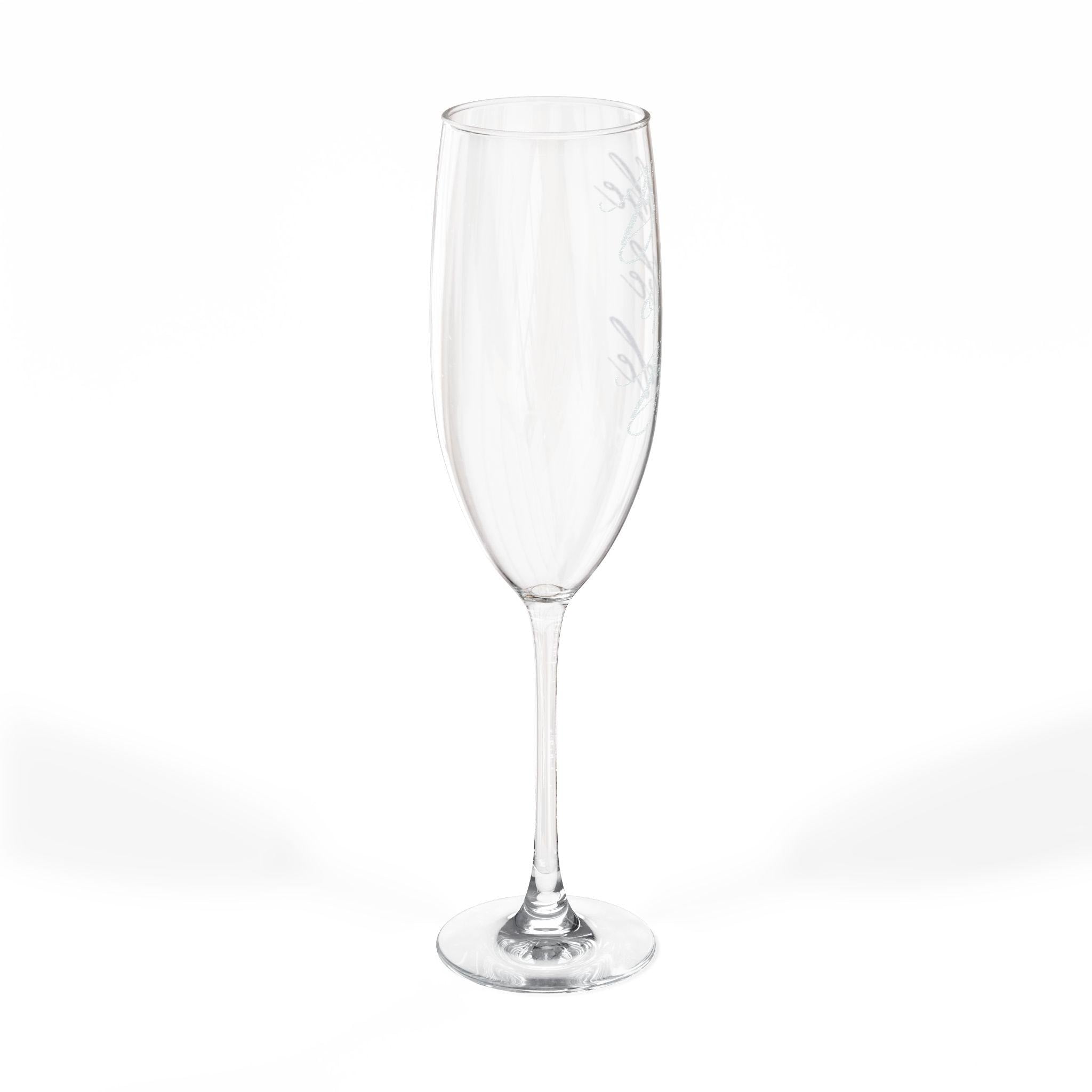 Bubbe of the Bride Engraved Champagne Flute, Jewish Wedding Gift