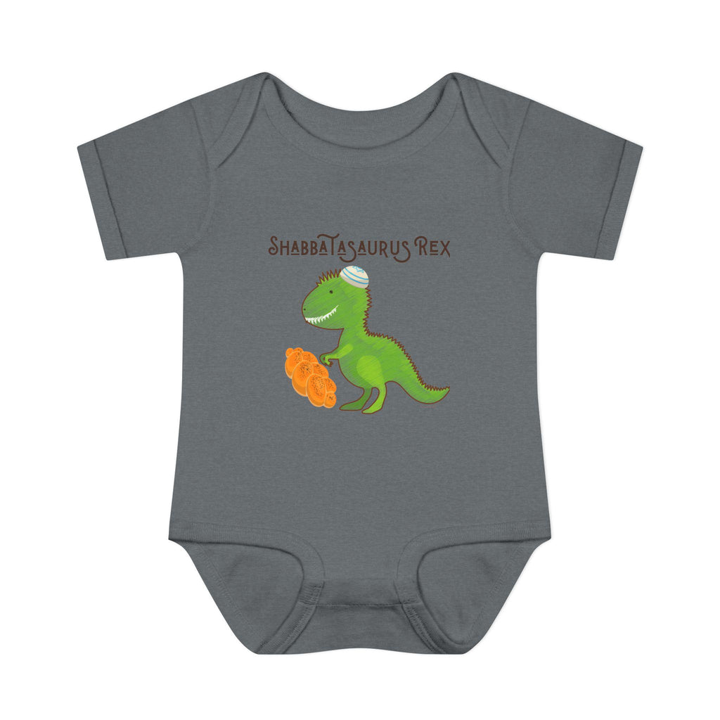 Shabbatasaurus Rex Infant Bodysuit | Dinosaur Shabbat Illustration