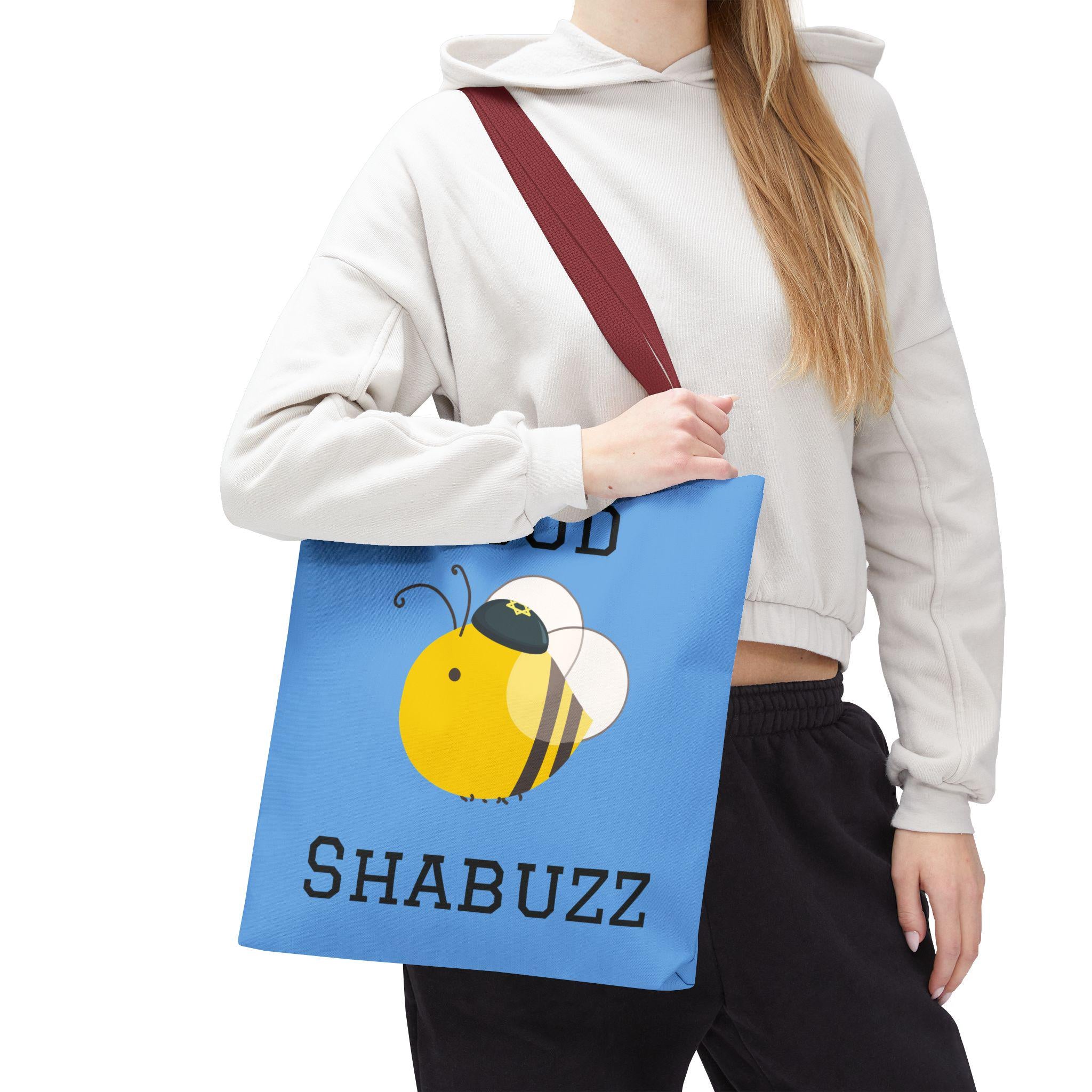 Good ShaBuzz Jewish Tote Bag, Bee Kippah Design, Funny Shabbat Gift