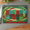Stained Glass Challah Board Shabbat Shalom, Rabbis Wife Book Inspired Judaica, Modern Jewish Art Glass Cutting Board Gift