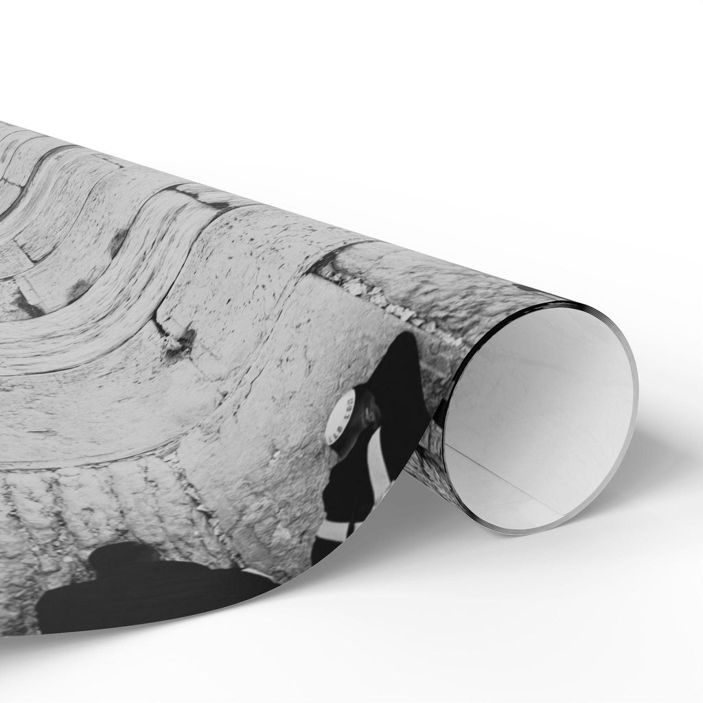 Western Wall Gift Wrap, Black and White Jewish Wedding Paper