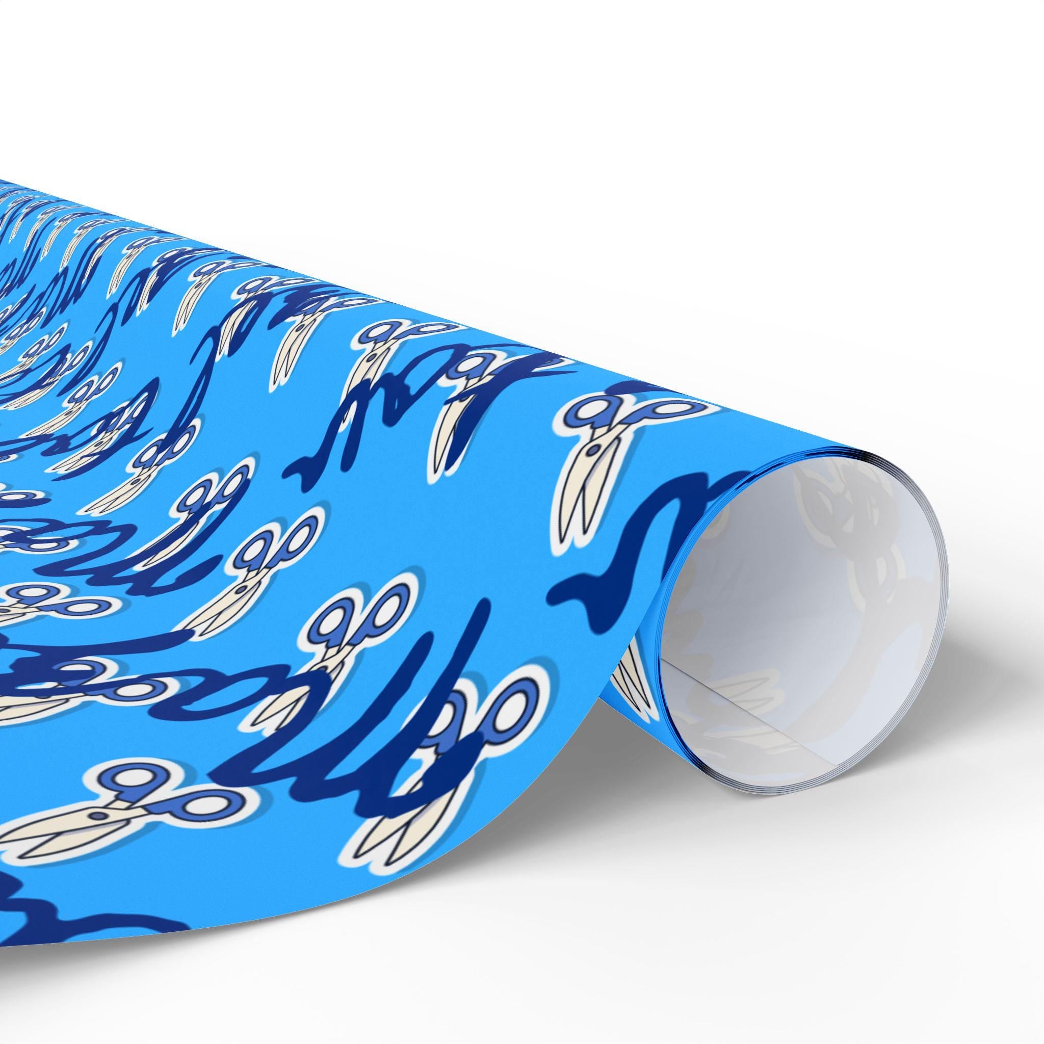 Brit Milah Wrapping Paper | Mazel Tov Scissors Gift Wrap (Jewish Celebration)