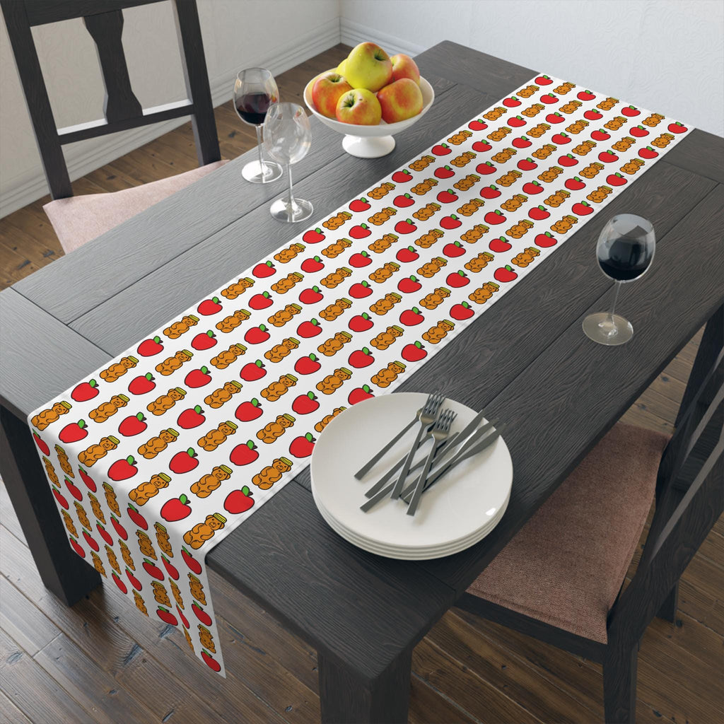 Rosh Hashanah Table Runner, Apples and Honey Bears, Jewish Holiday Decor