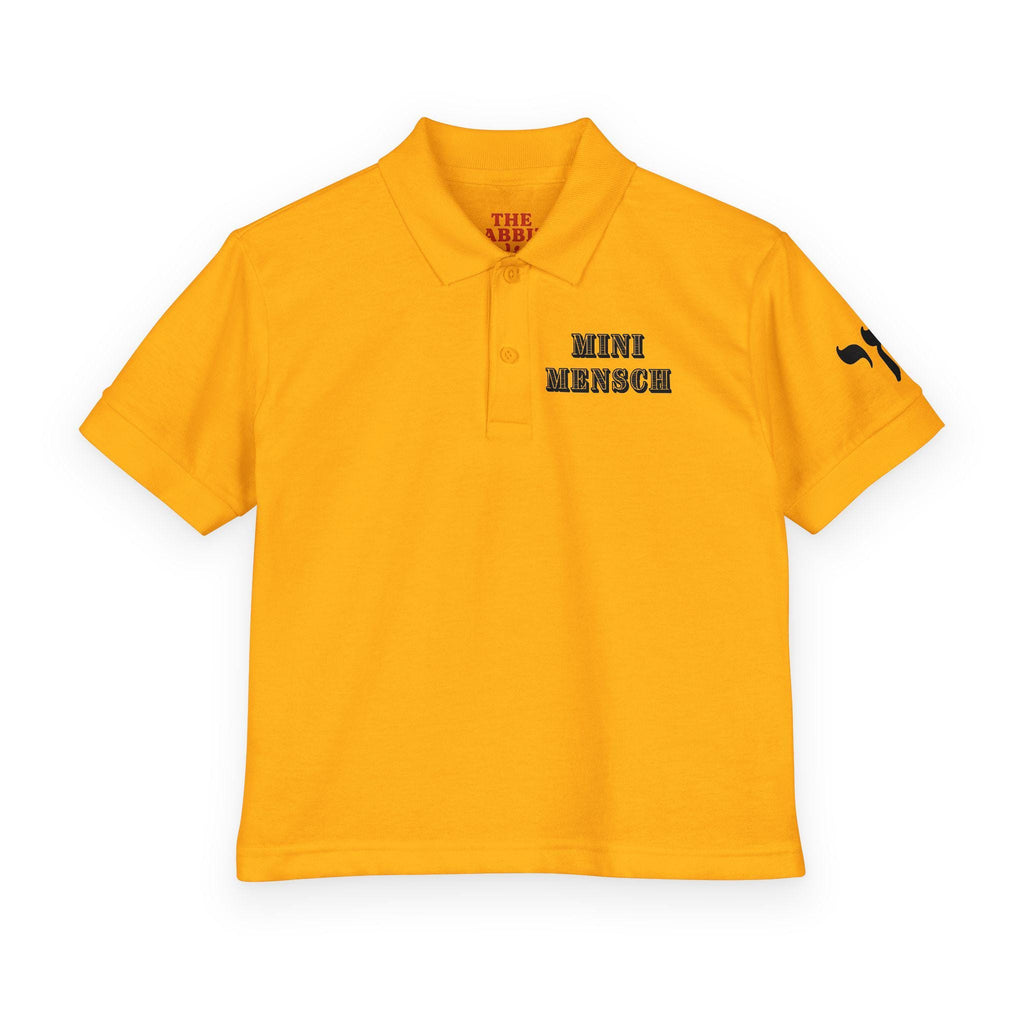 Mini Mensch Youth Polo Shirt, Jewish Pride, Bar Mitzvah Outfit